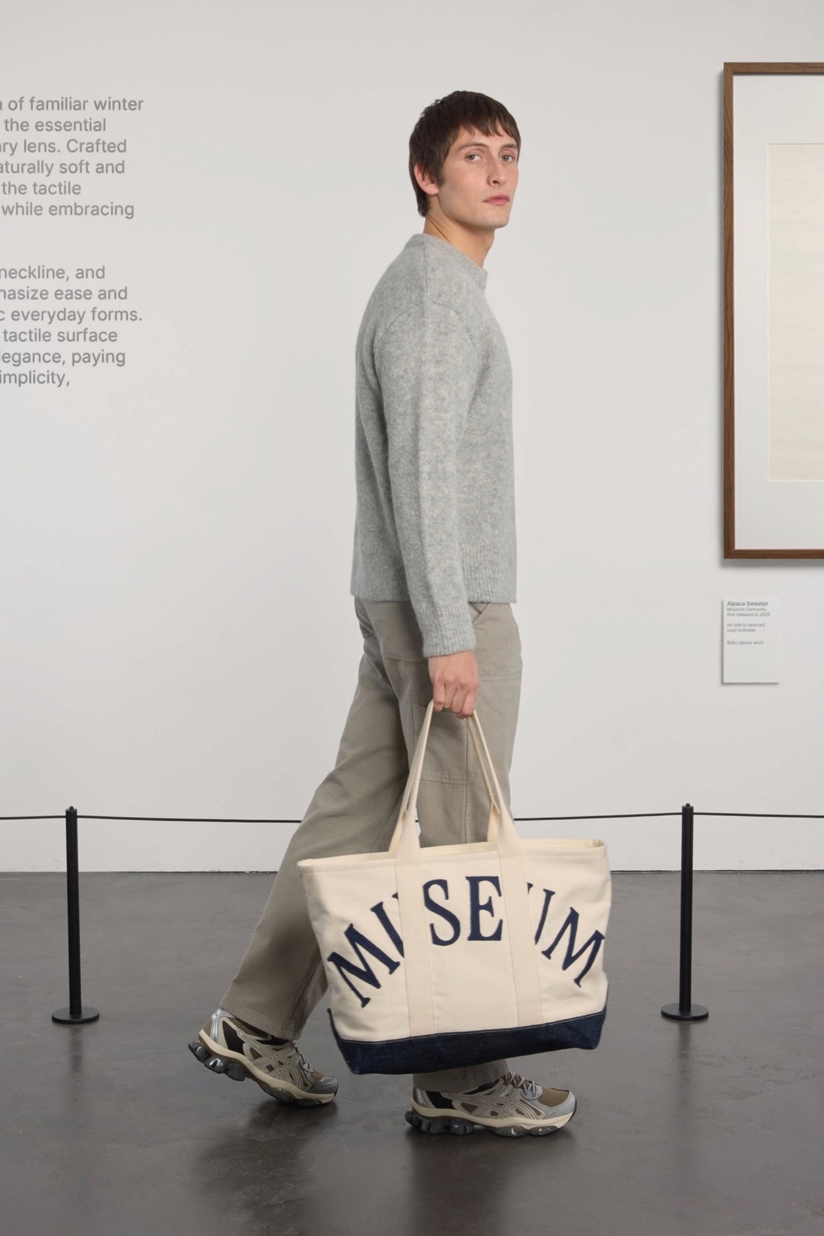 MUSEUM GARMENTS Alpaca Sweater Grey Melange | Pull | Edgar Bdx
