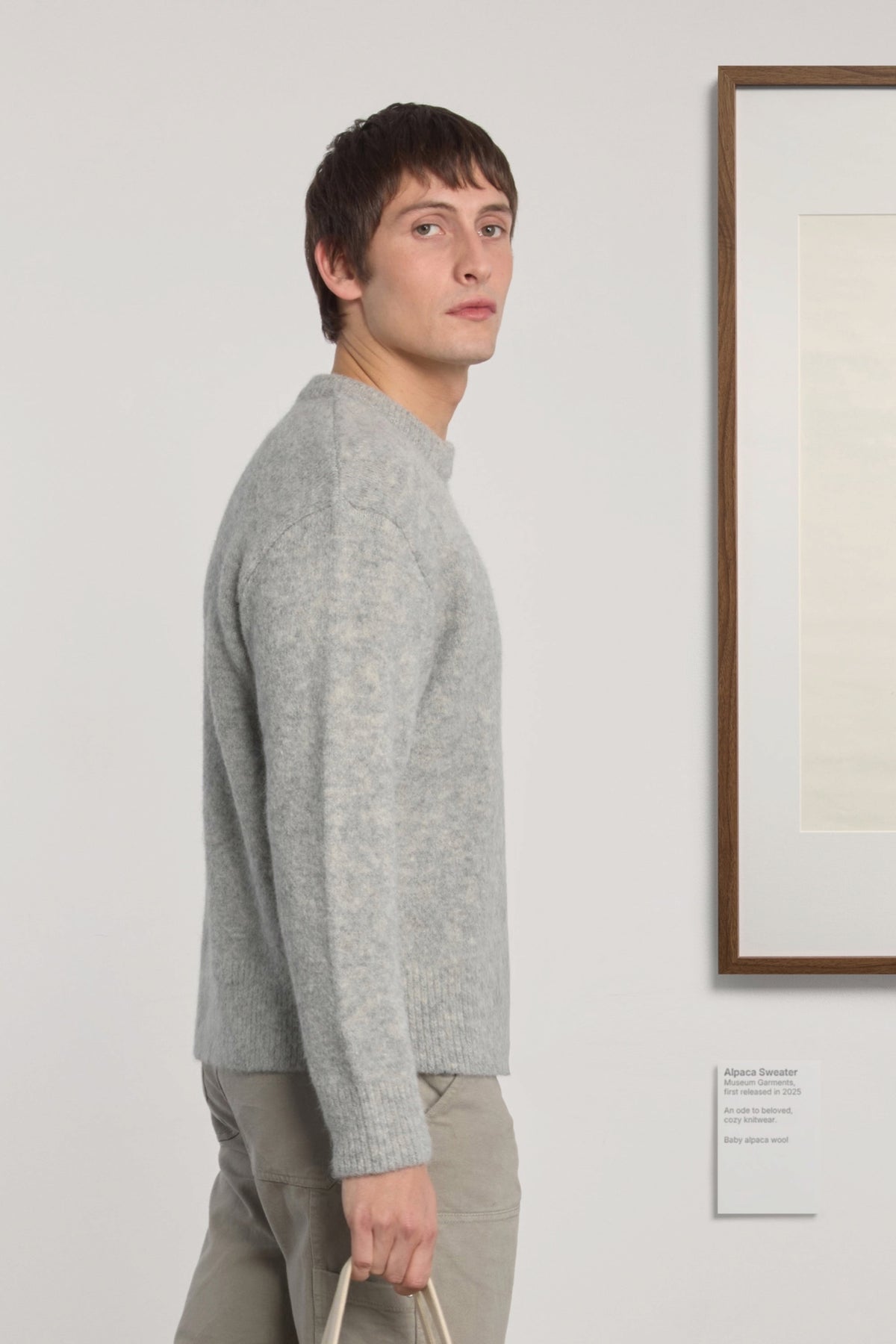MUSEUM GARMENTS Alpaca Sweater Grey Melange | Pull | Edgar Bdx