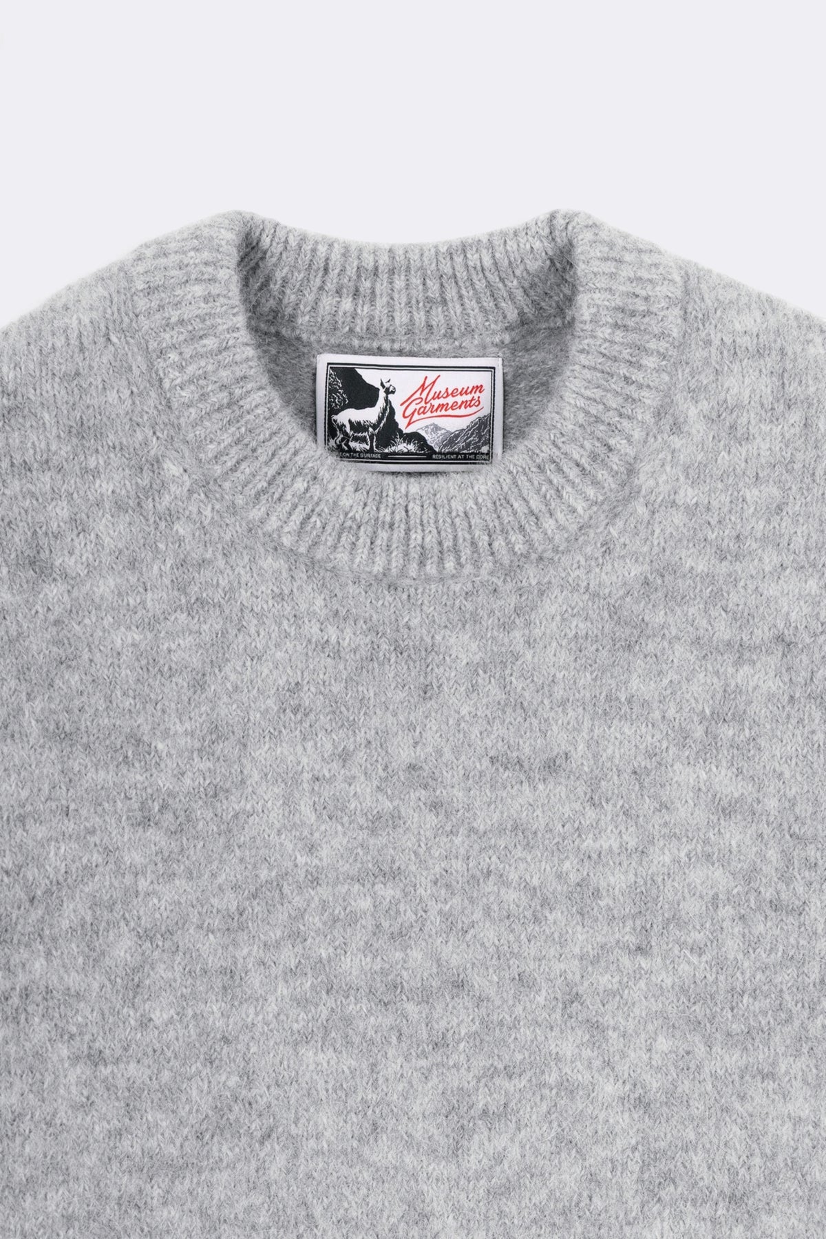 MUSEUM GARMENTS Alpaca Sweater Grey Melange | Pull | Edgar Bdx