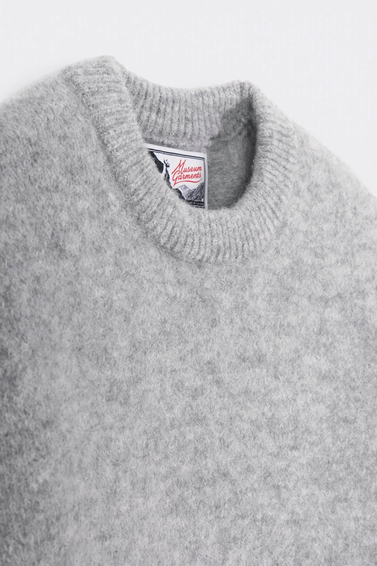 MUSEUM GARMENTS Alpaca Sweater Grey Melange | Pull | Edgar Bdx