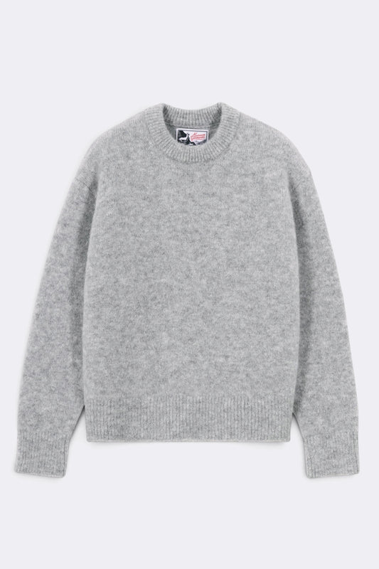 MUSEUM GARMENTS Alpaca Sweater Grey Melange | Pull | Edgar Bdx