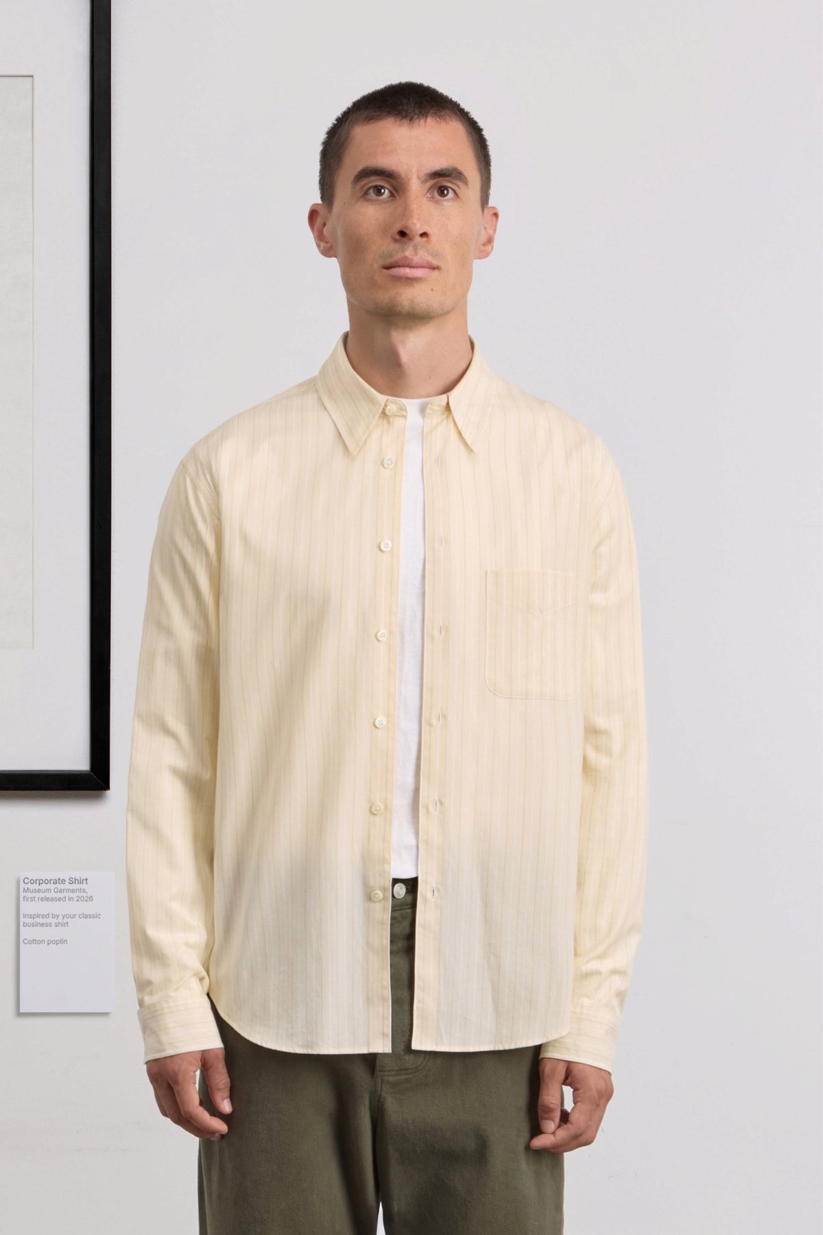 MUSEUM GARMENTS Corporate Shirt Vanilla / White | Edgar Bdx