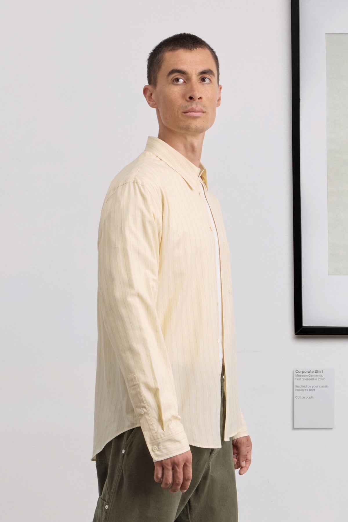 MUSEUM GARMENTS Corporate Shirt Vanilla / White | Edgar Bdx