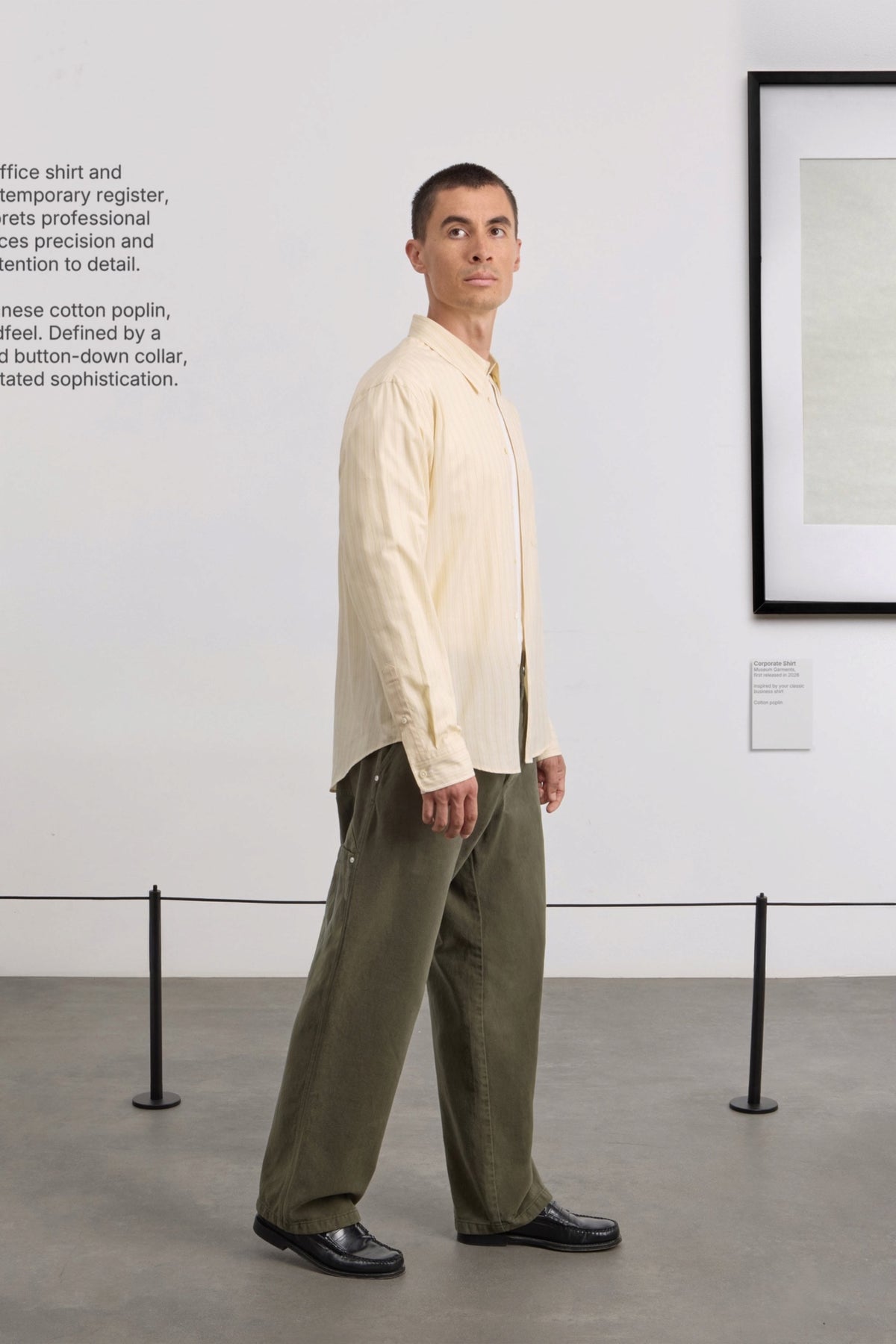 MUSEUM GARMENTS Corporate Shirt Vanilla / White | Edgar Bdx