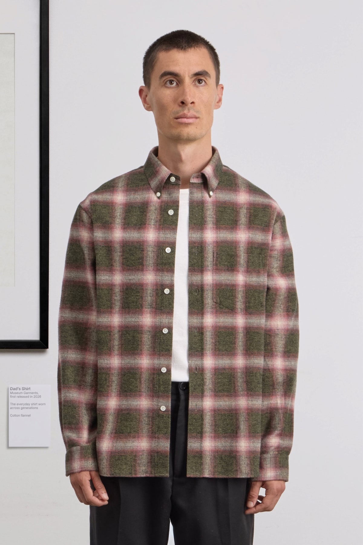 MUSEUM GARMENTS Dad's Shirt Green / Red | Chemise | Edgar Bdx