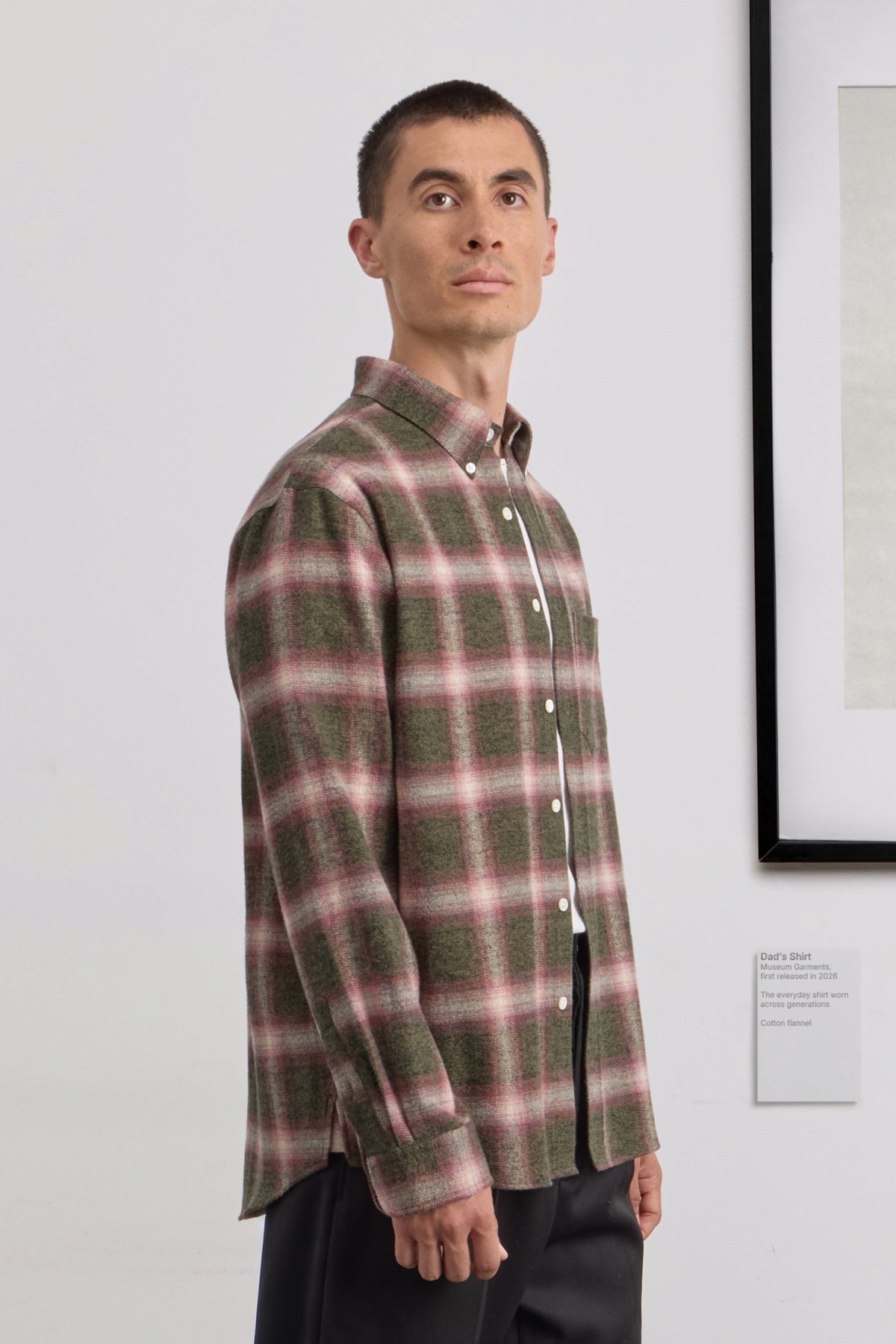 MUSEUM GARMENTS Dad's Shirt Green / Red | Chemise | Edgar Bdx