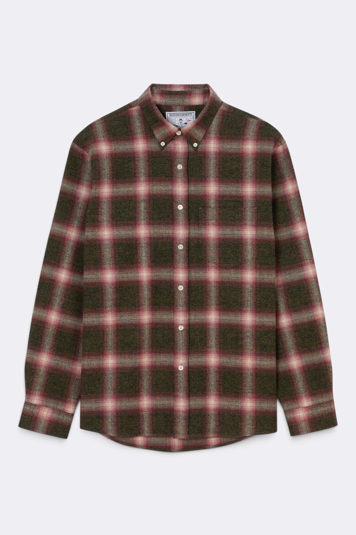 MUSEUM GARMENTS Dad's Shirt Green / Red | Chemise | Edgar Bdx