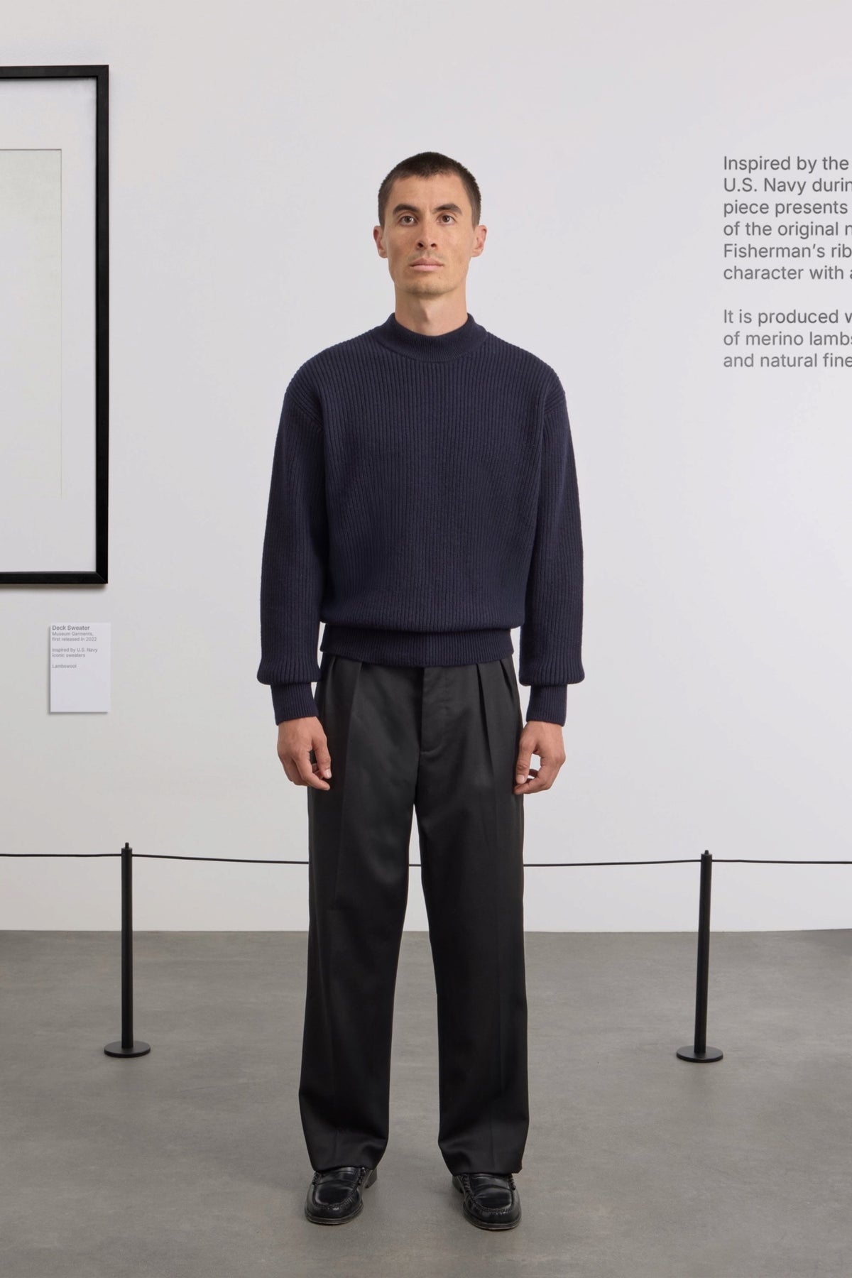 MUSEUM GARMENTS Deck Sweater Navy | Pull | Edgar Bdx