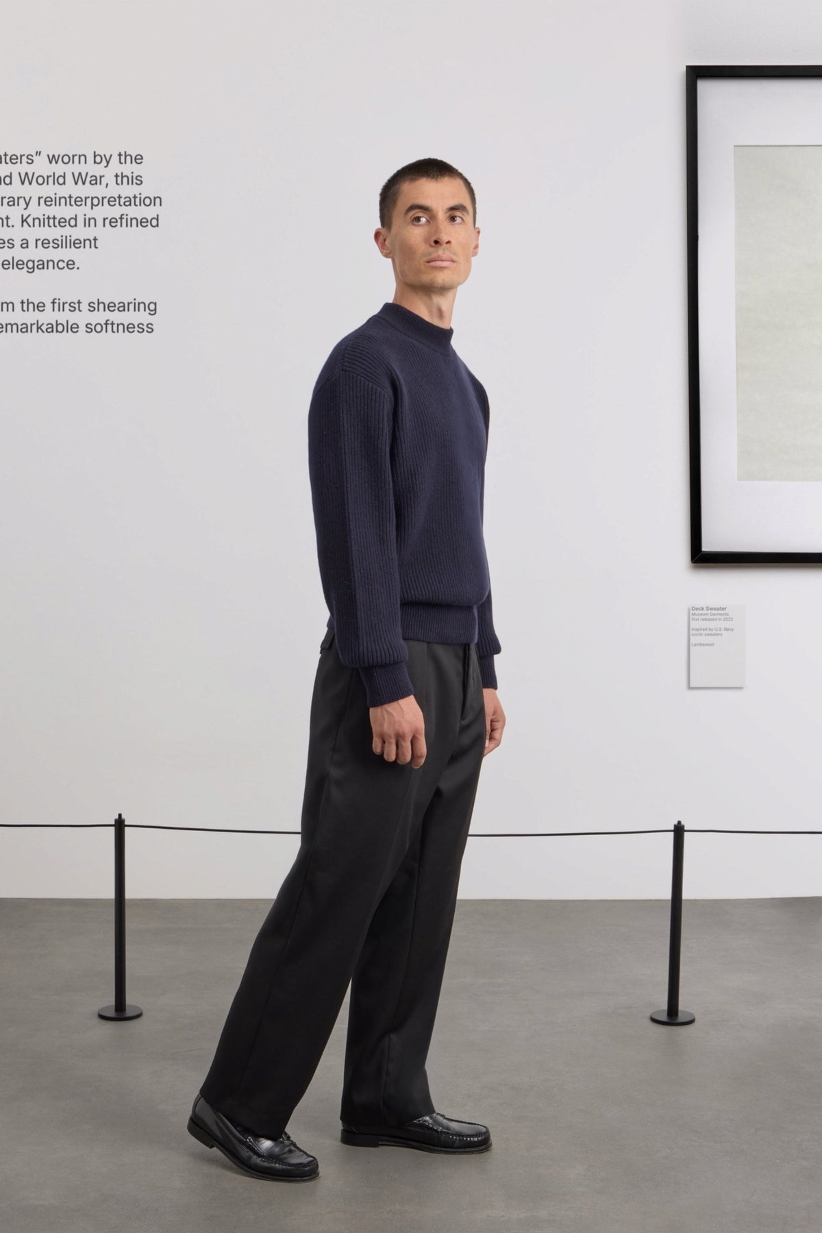 MUSEUM GARMENTS Deck Sweater Navy | Pull | Edgar Bdx