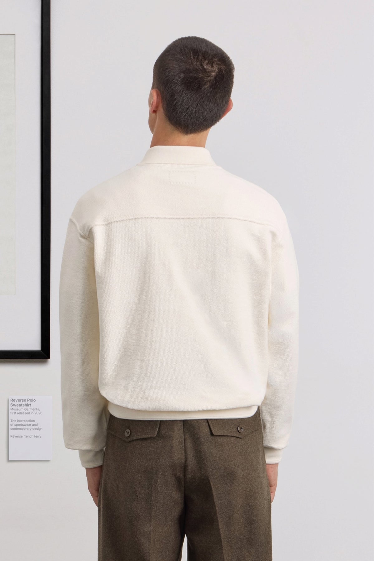 MUSEUM GARMENTS Reverse Polo Sweatshirt Natural | Edgar Bdx