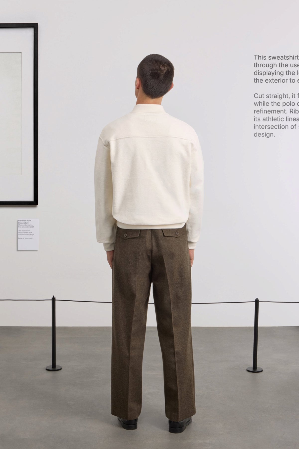 MUSEUM GARMENTS Reverse Polo Sweatshirt Natural | Edgar Bdx