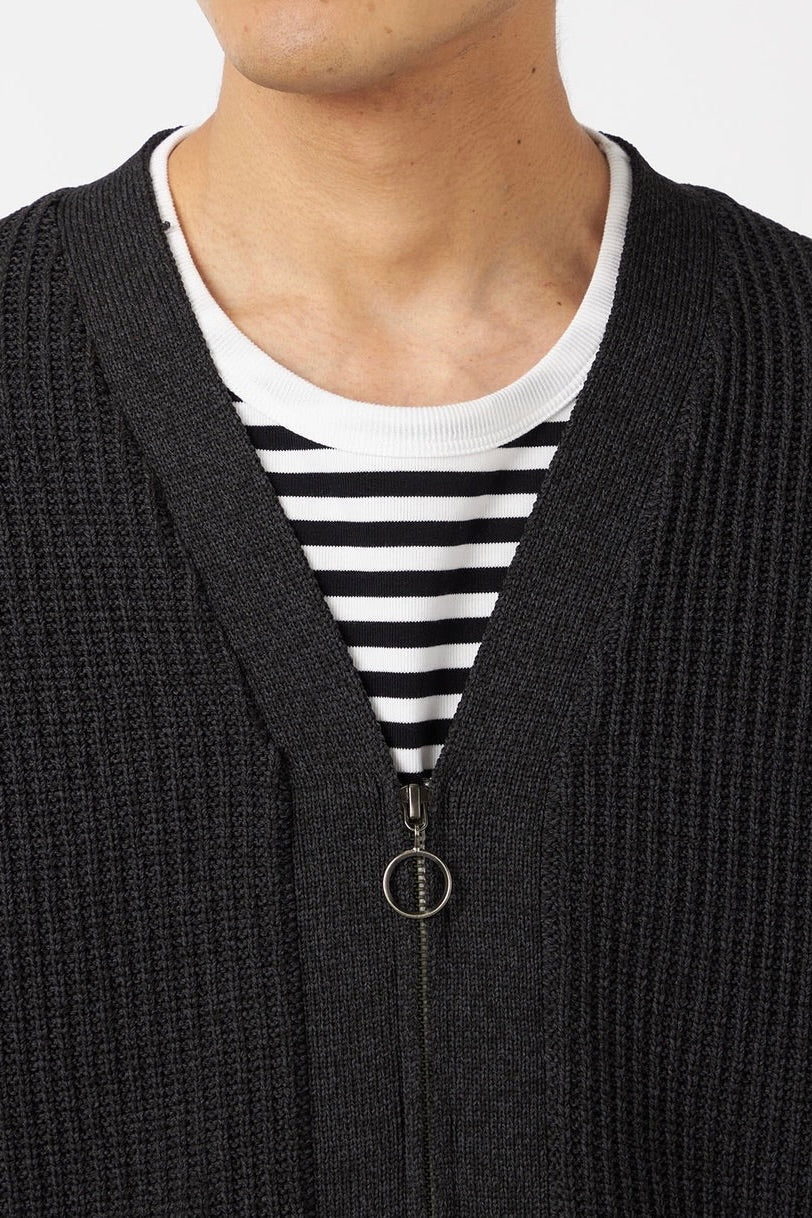 Nanamica - 5G Zip Cardigan (Black)