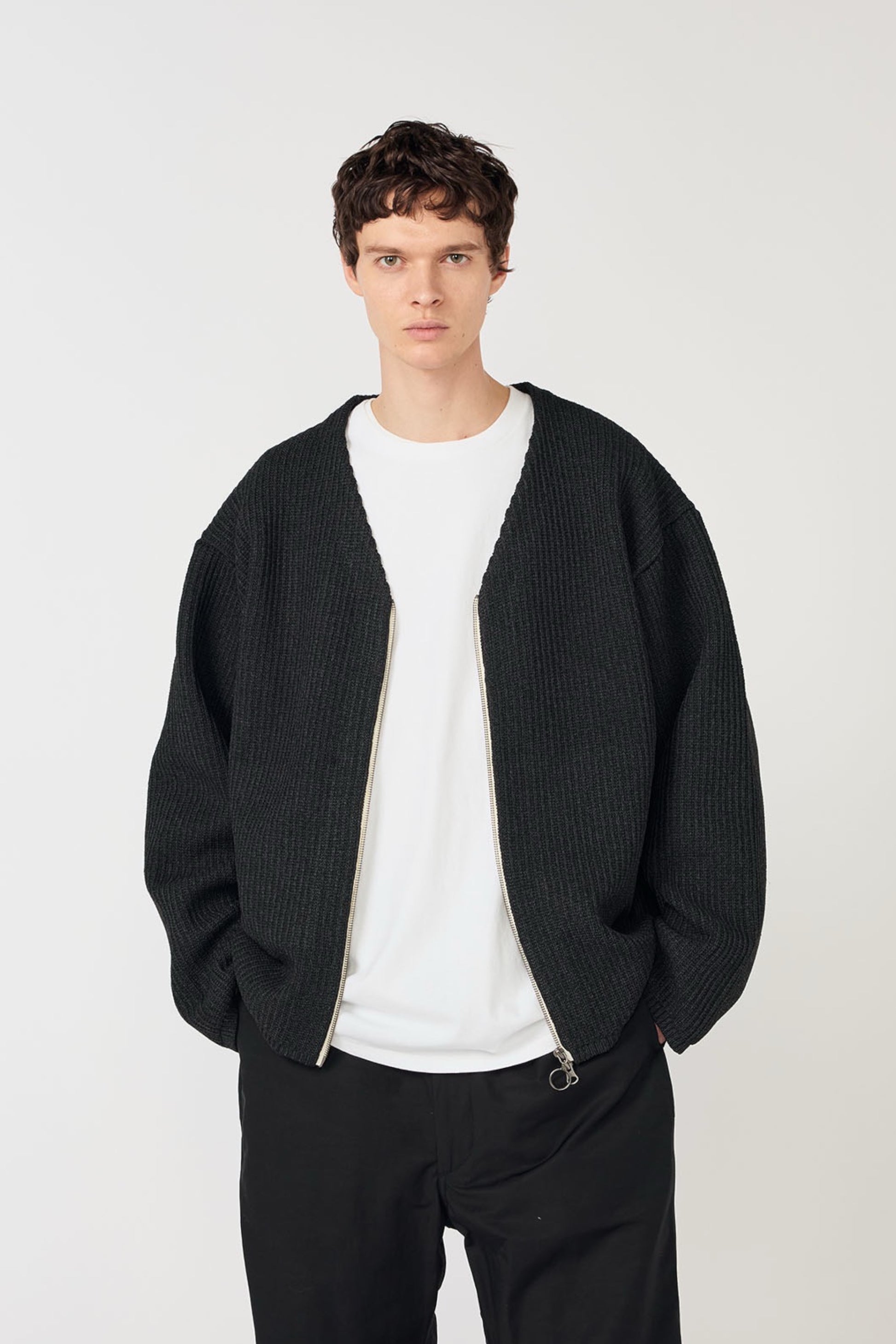 Cardigan Zip 5G Nanamica Navy - Cardigan Polyester Recyclé Japonais