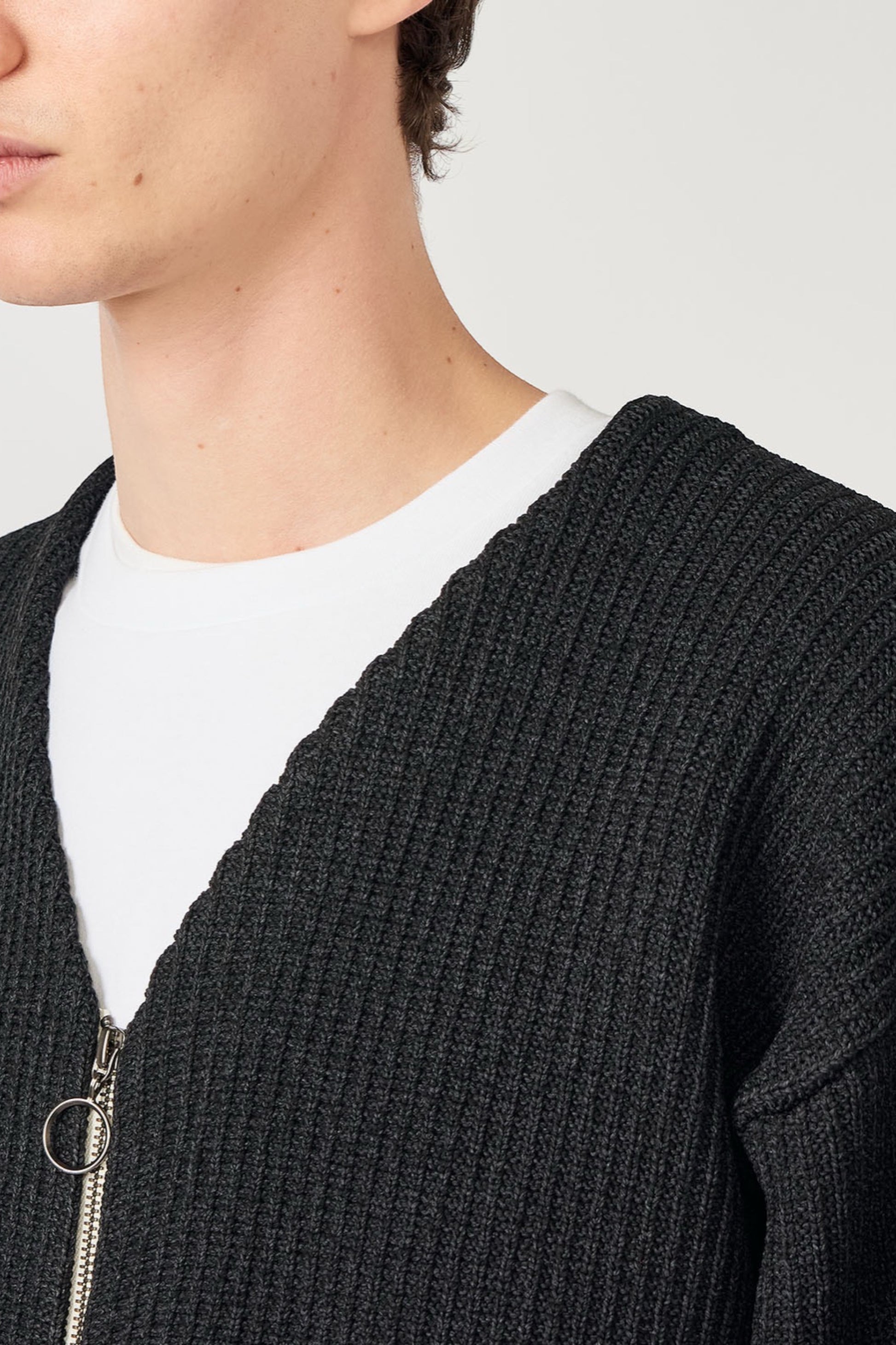 Cardigan Zip 5G Nanamica Navy - Cardigan Polyester Recyclé Japonais
