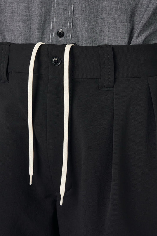 Short Nanamica ALPHADRY Double Pleat Noir - Tissu Technique Large