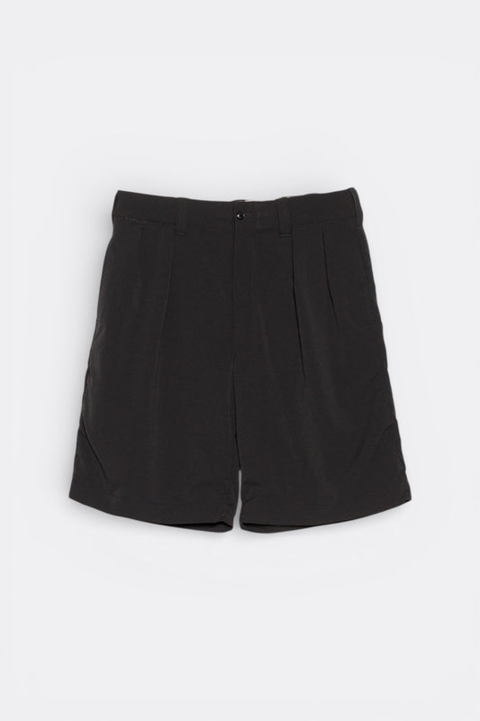 Short Nanamica ALPHADRY Double Pleat Noir - Tissu Technique Large