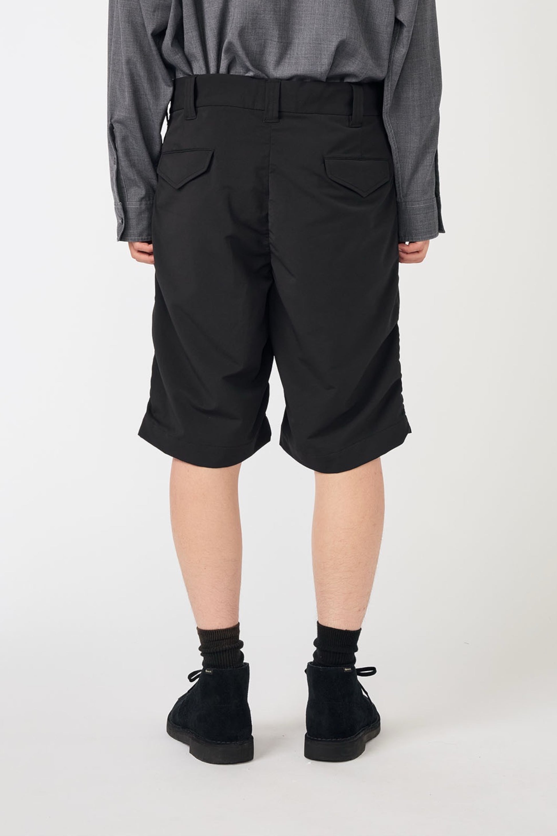 Short Nanamica ALPHADRY Double Pleat Bleu Marine - Tissu Technique Large