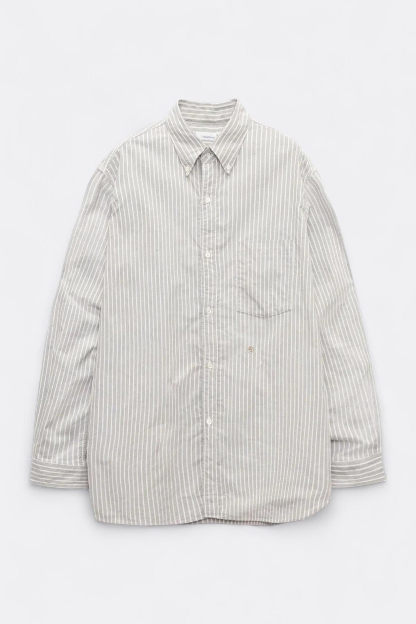 Nanamica - Button Down Stripe Wind Shirt (Brown)