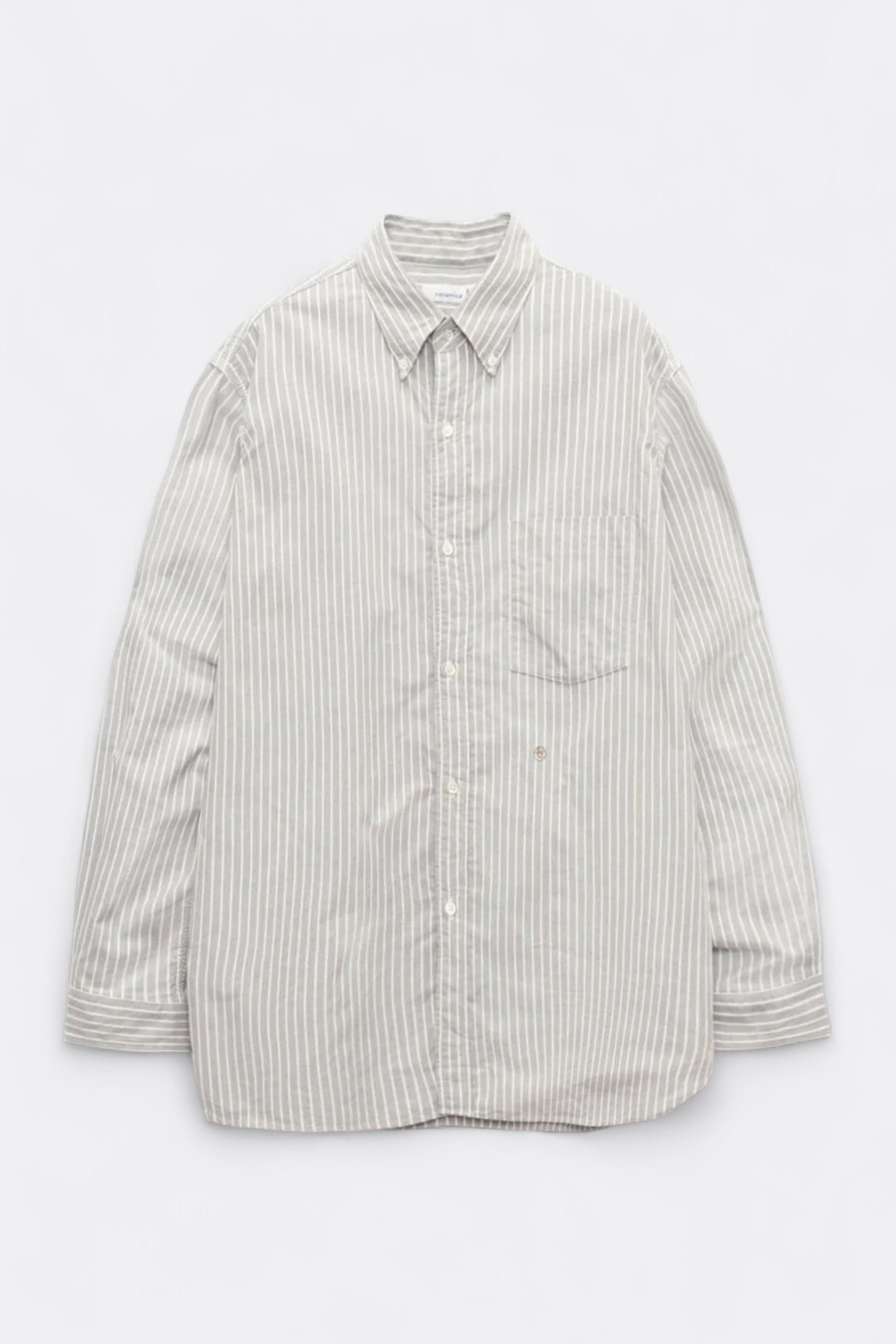 Nanamica - Button Down Stripe Wind Shirt (Brown)