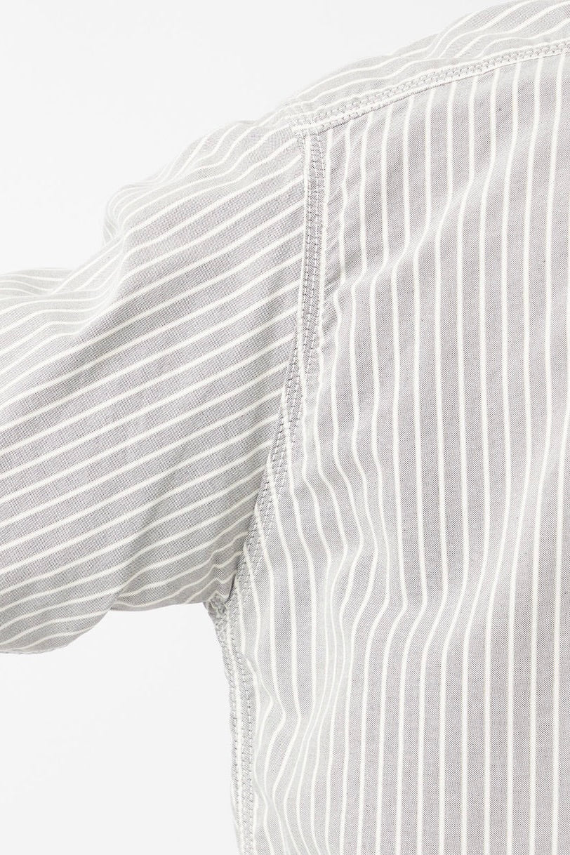 Nanamica - Button Down Stripe Wind Shirt (Brown)