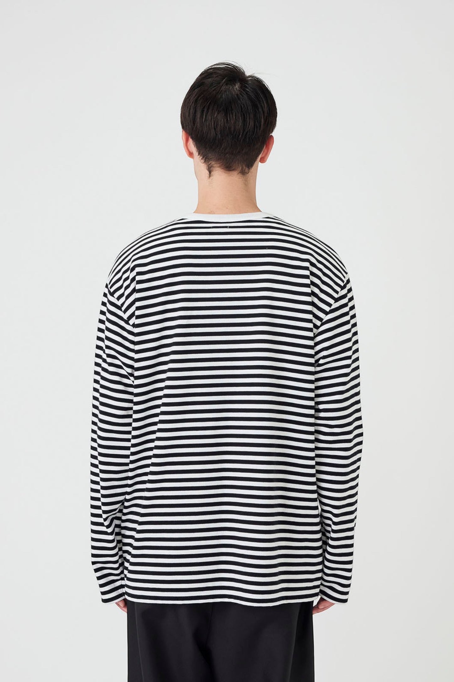 COOLMAX Stripe Jersey L/S Tee (Dark Brown)
