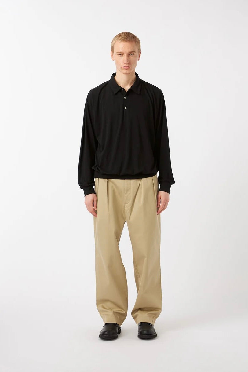 NANAMICA Double Pleated Chino Pants Black | Chino JP | Edgar Bdx
