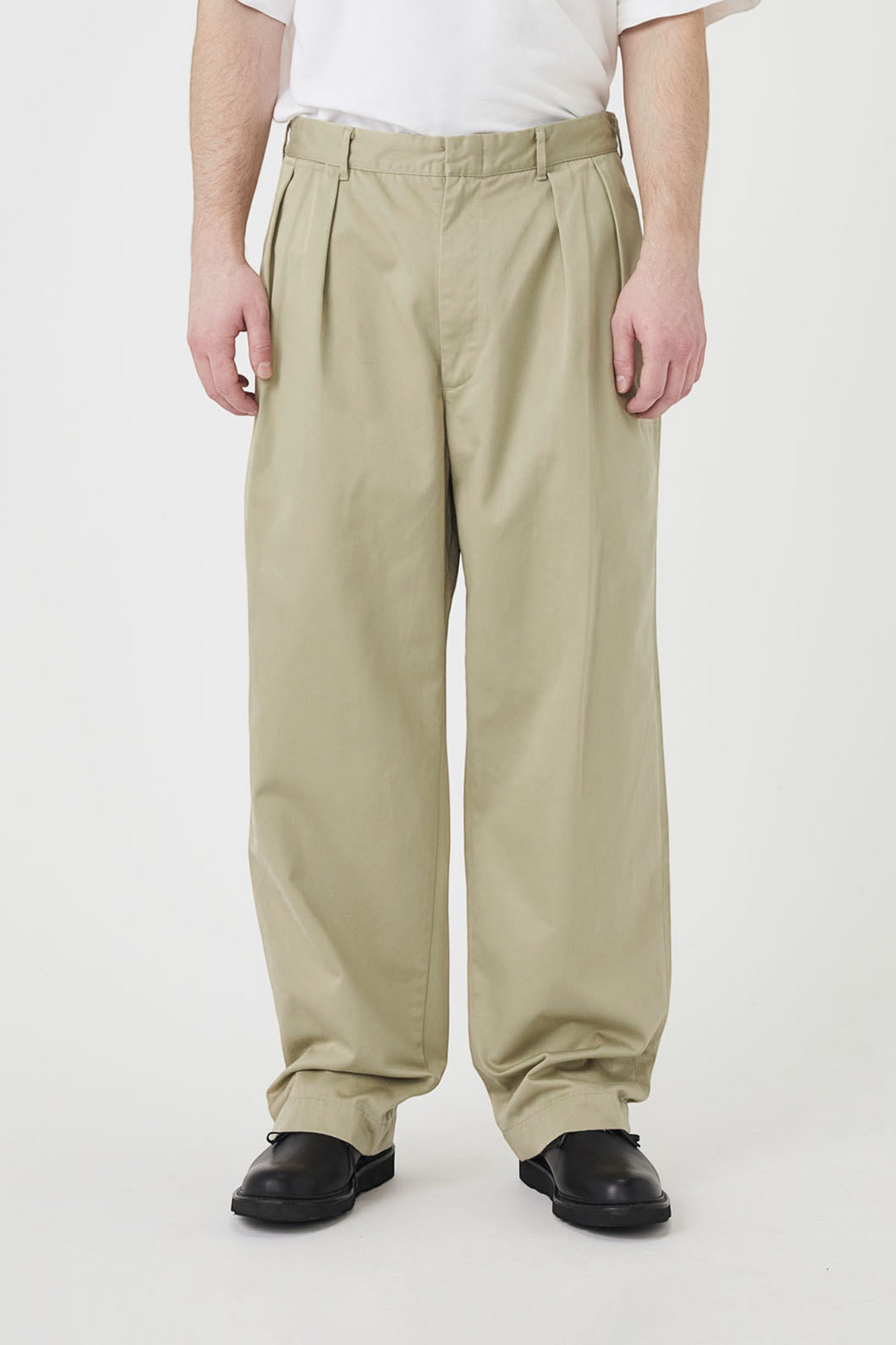 NANAMICA Double Pleated Chino Pants Heather Gray | Chino Coton Bio Polyester Recyclé | Edgar Bdx