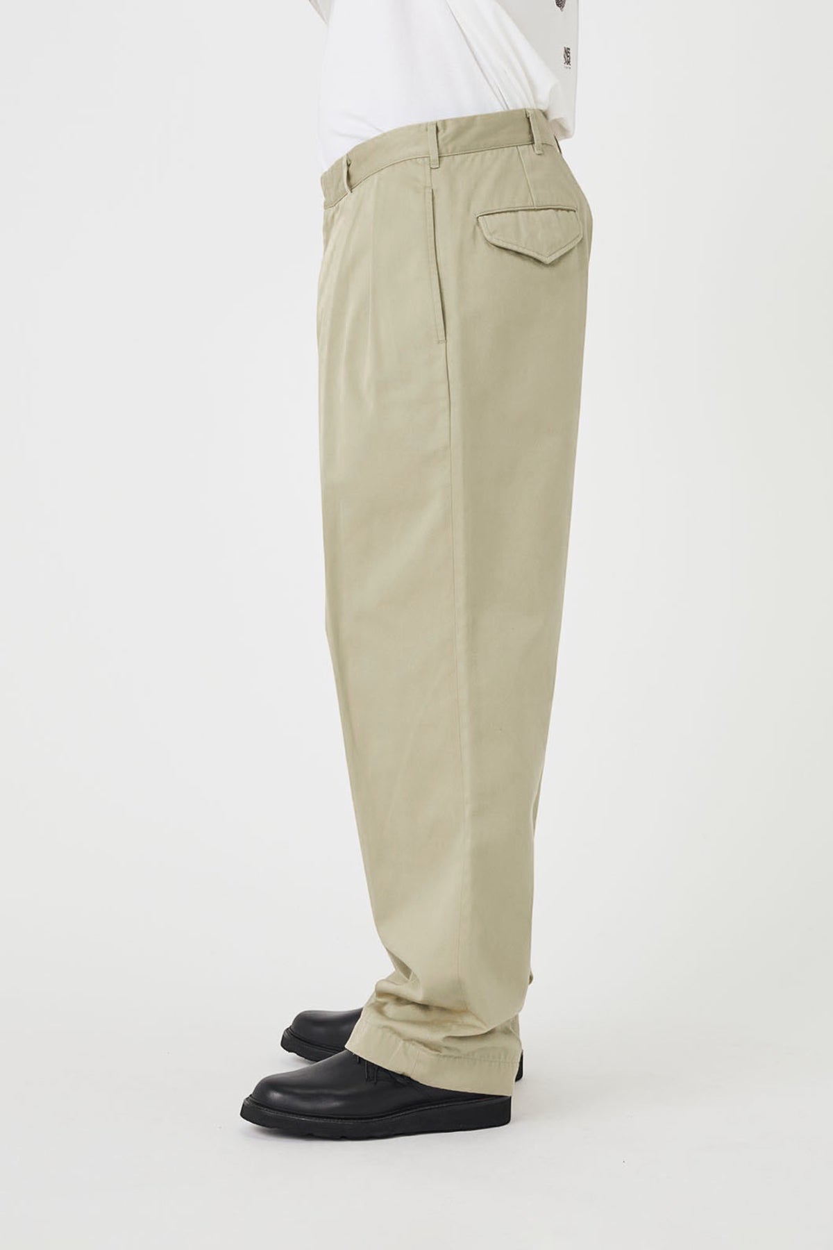 NANAMICA Double Pleated Chino Pants Heather Gray | Chino Coton Bio Polyester Recyclé | Edgar Bdx