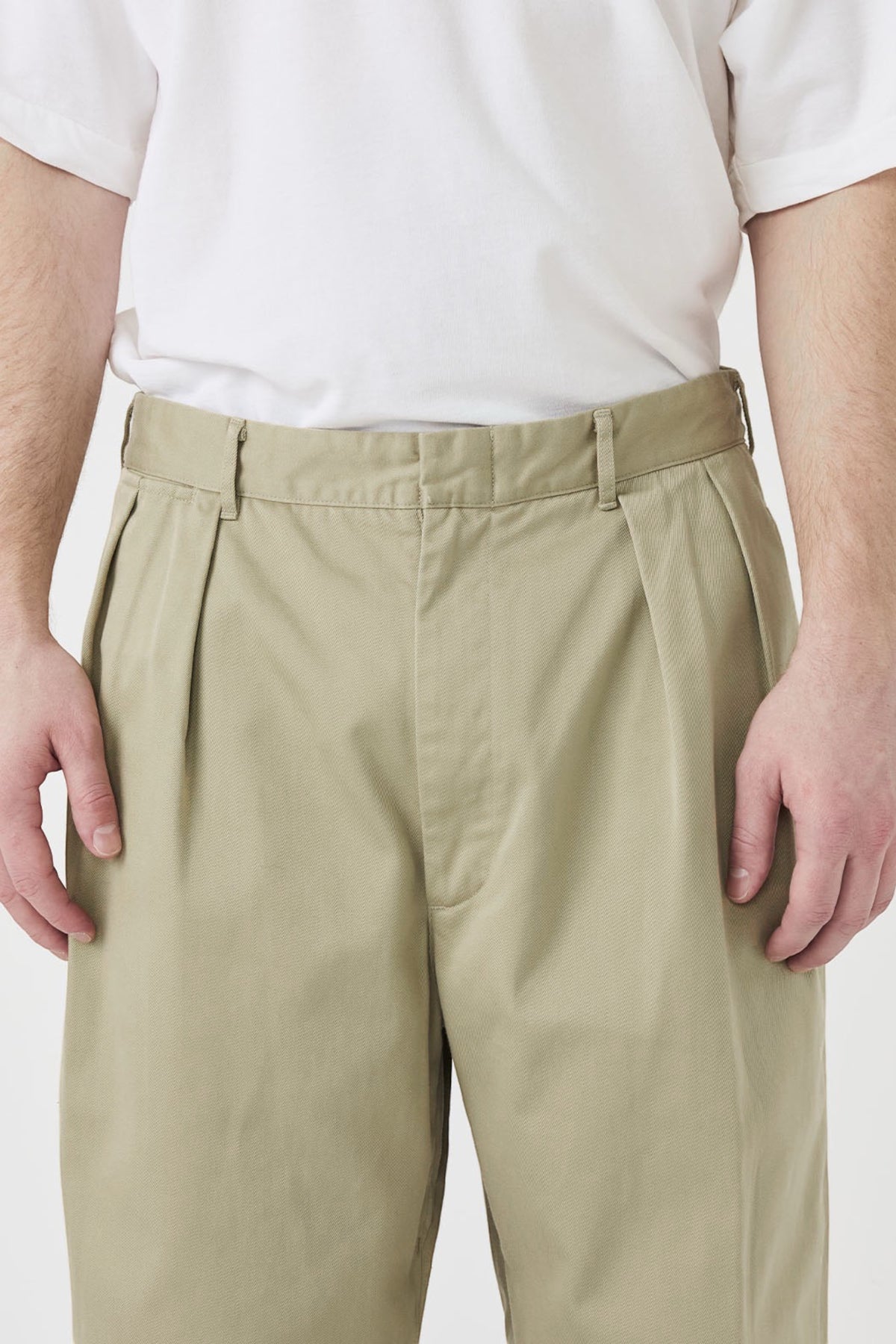 NANAMICA Double Pleated Chino Pants Heather Gray | Chino Coton Bio Polyester Recyclé | Edgar Bdx