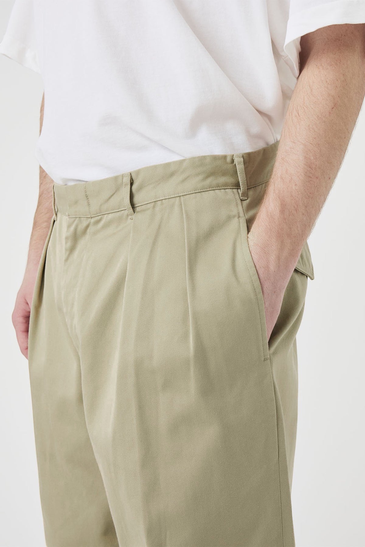 NANAMICA Double Pleated Chino Pants Heather Gray | Chino Coton Bio Polyester Recyclé | Edgar Bdx