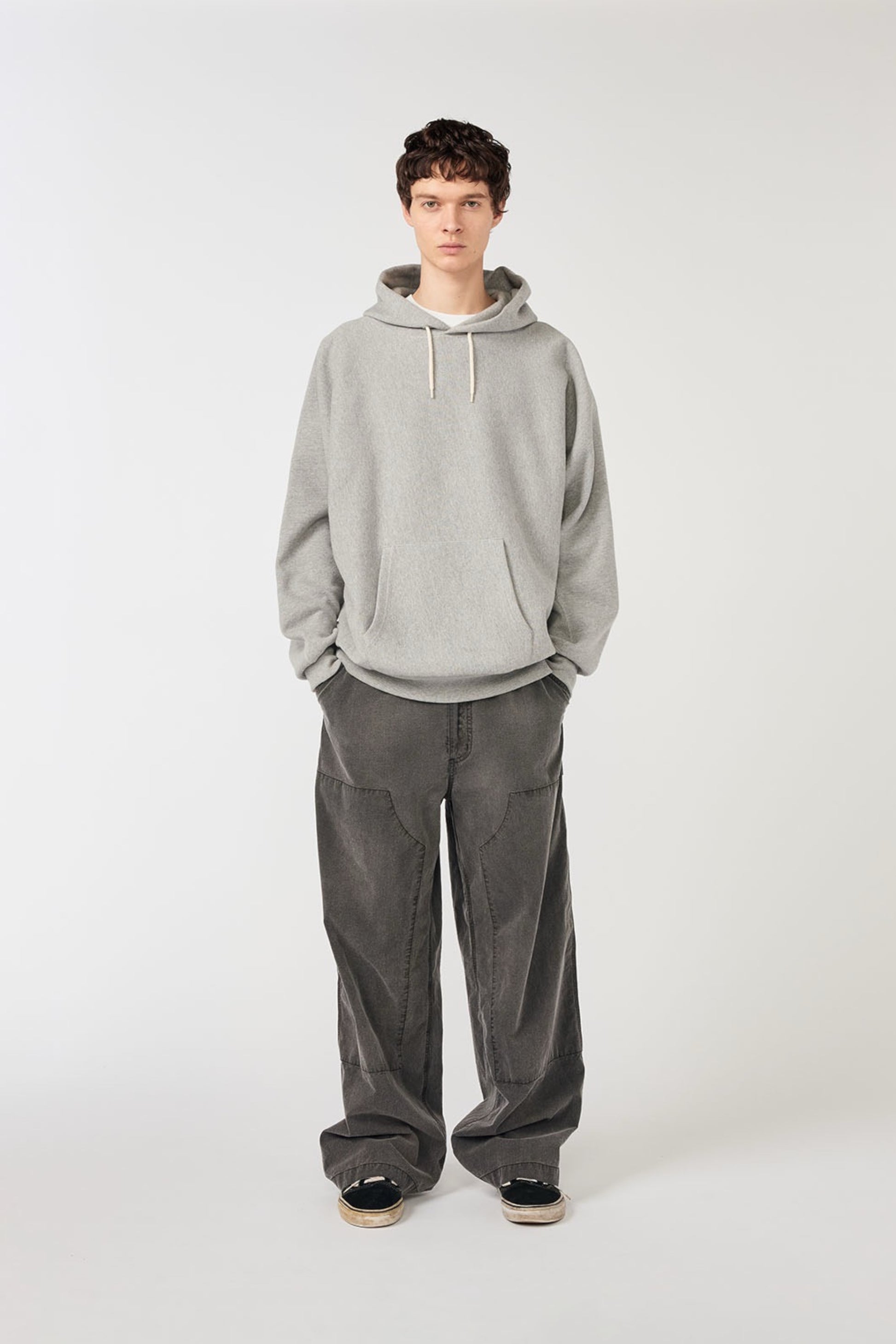 Sweat à Capuche COOLMAX® Nanamica Heather Gray - Hoodie Japonais Premium