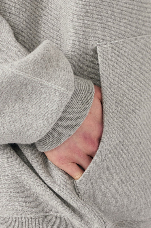 Sweat à Capuche COOLMAX® Nanamica Heather Gray - Hoodie Japonais Premium