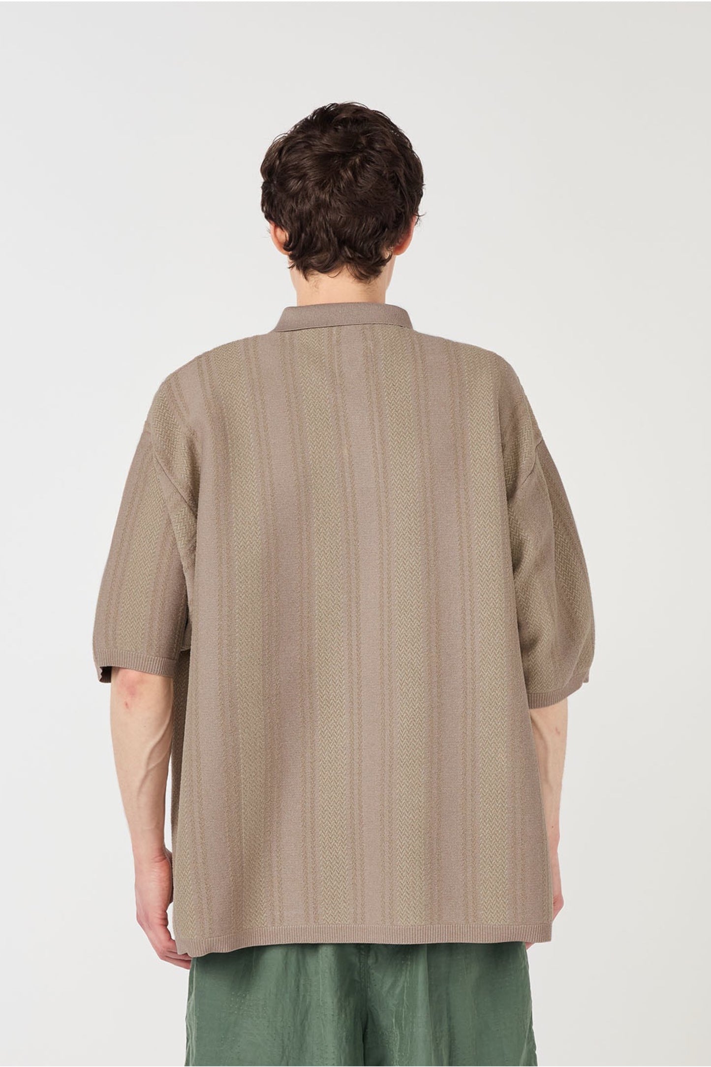 Polo Nanamica Knit Sweater Beige - Polyester Recyclé Oversize