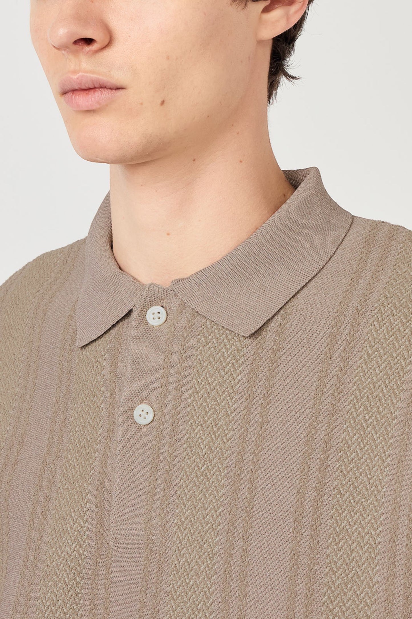 Polo Nanamica Knit Sweater Beige - Polyester Recyclé Oversize