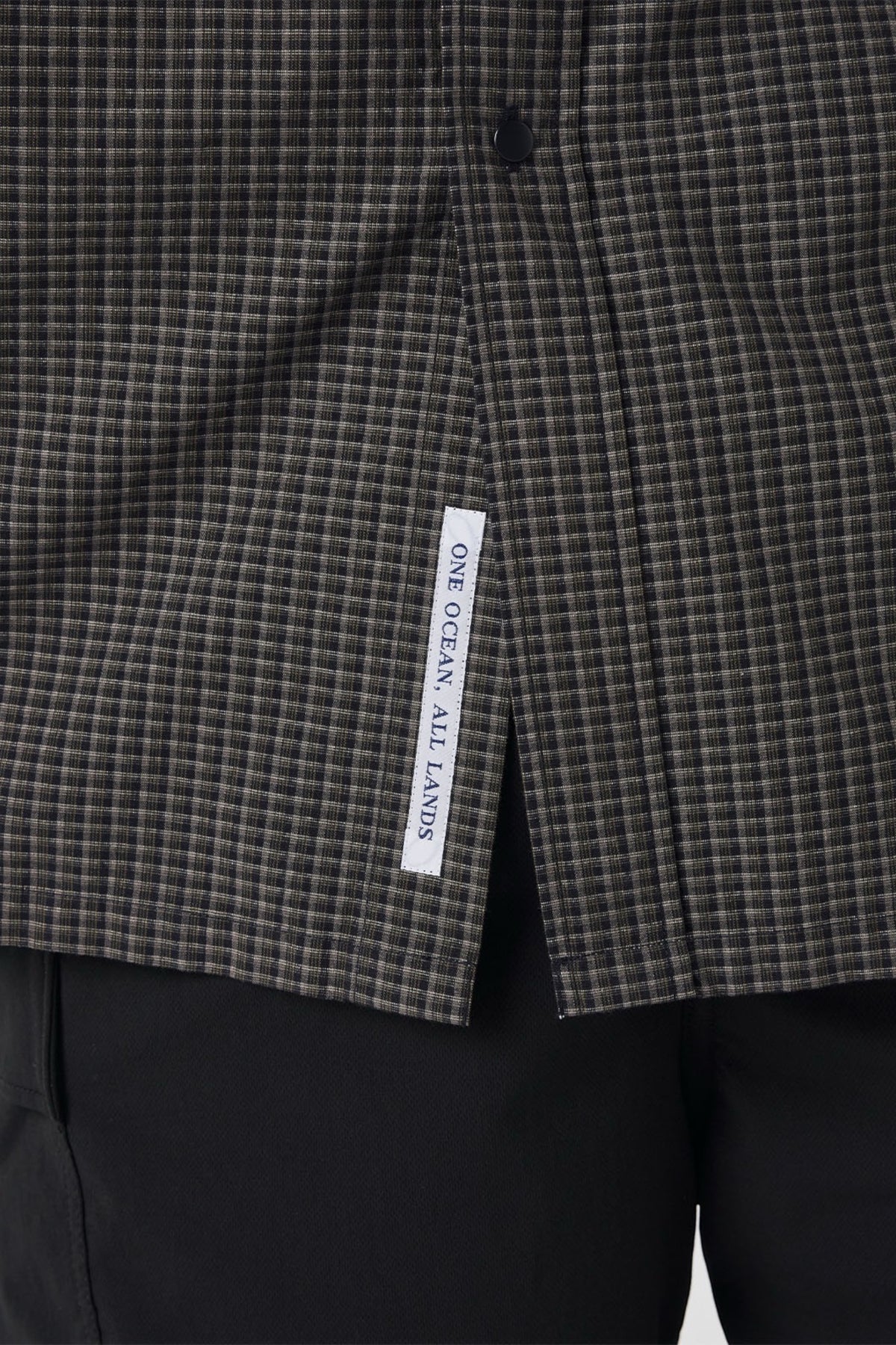 NANAMICA Micro Plaid Wind Shirt Gray | Chemise Broadcloth Micro-Carreaux Hybride | Edgar Bdx