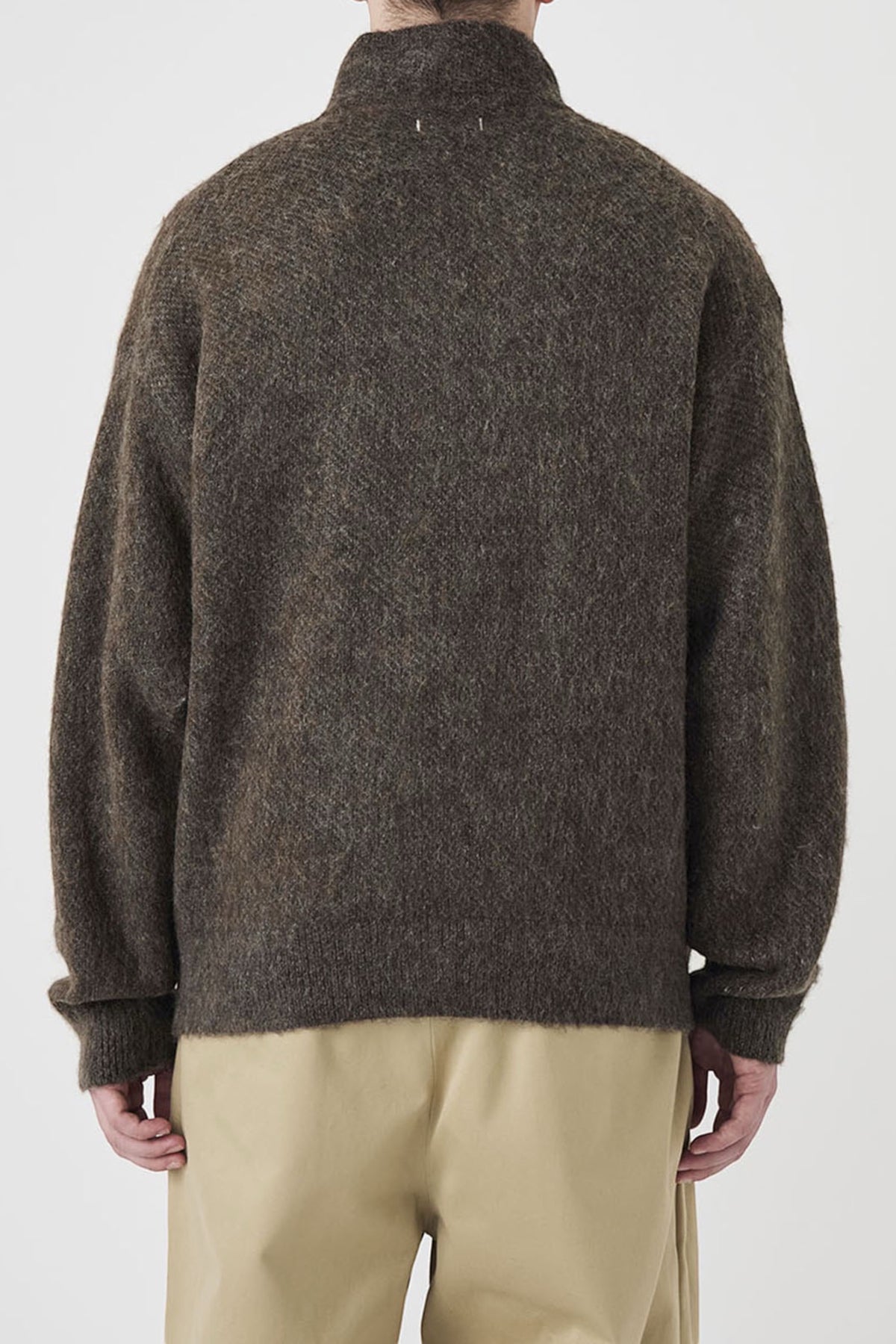NANAMICA OOAL Zip Up Mohair Jacket Beige | Veste Mohair | Edgar Bdx