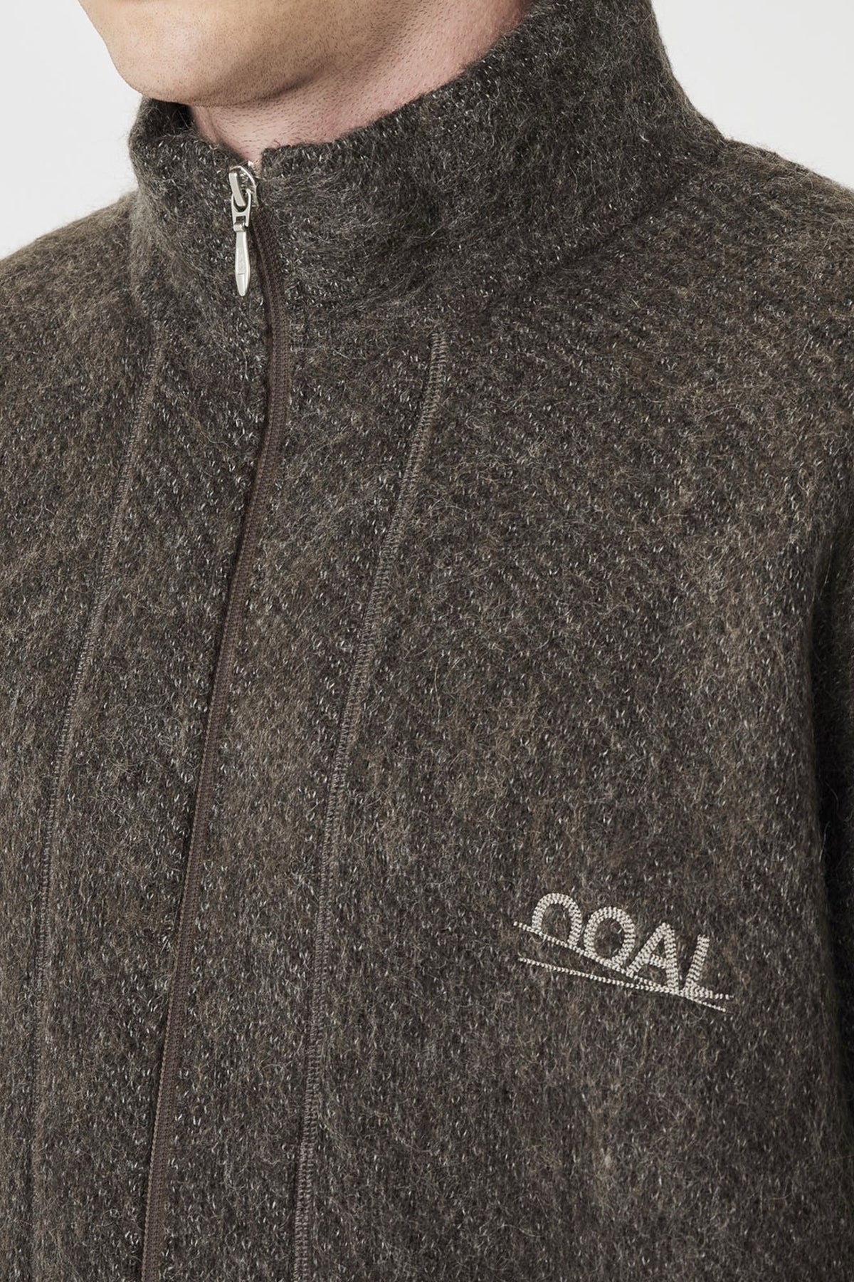 NANAMICA OOAL Zip Up Mohair Jacket Beige | Veste Mohair | Edgar Bdx