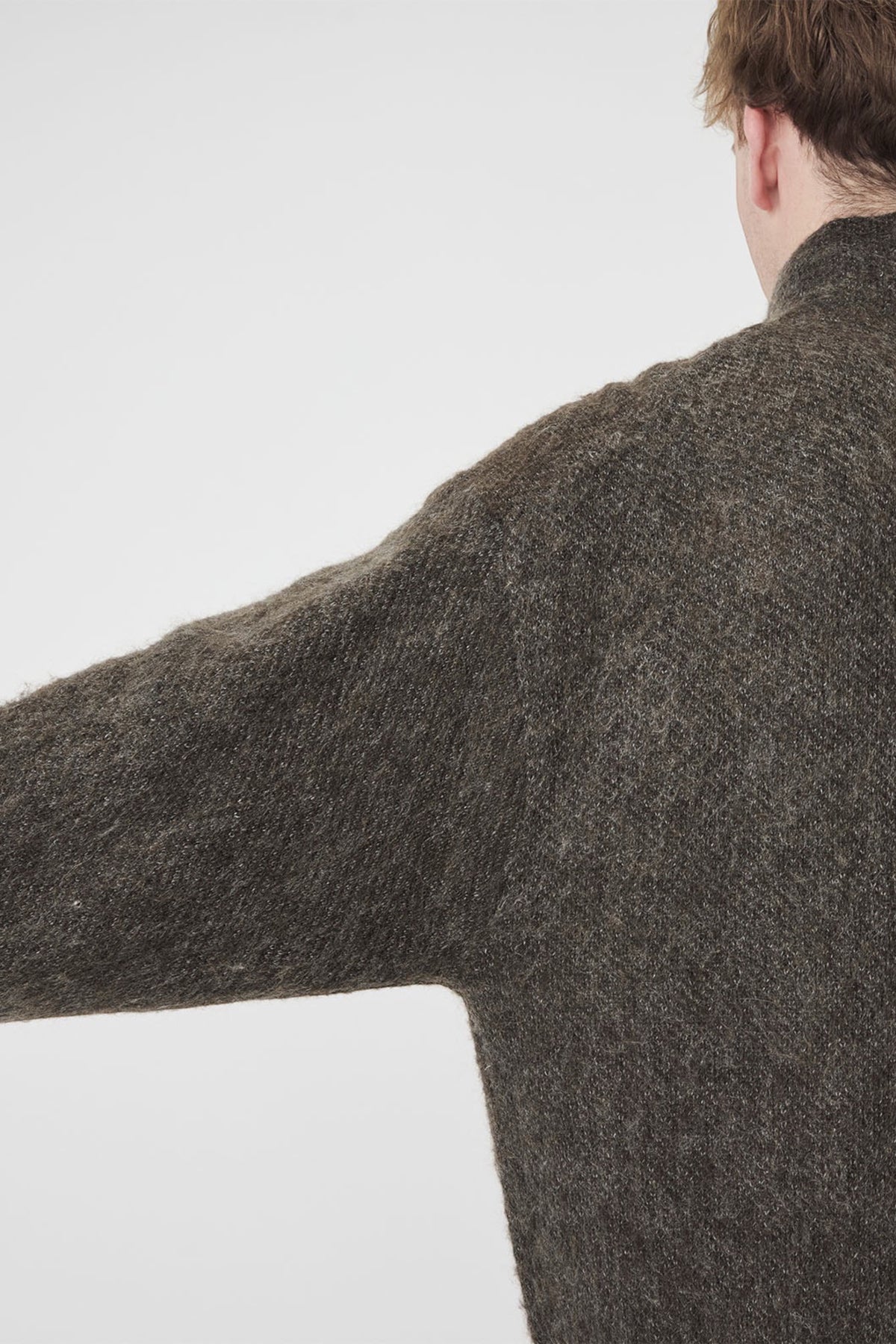 NANAMICA OOAL Zip Up Mohair Jacket Beige | Veste Mohair | Edgar Bdx