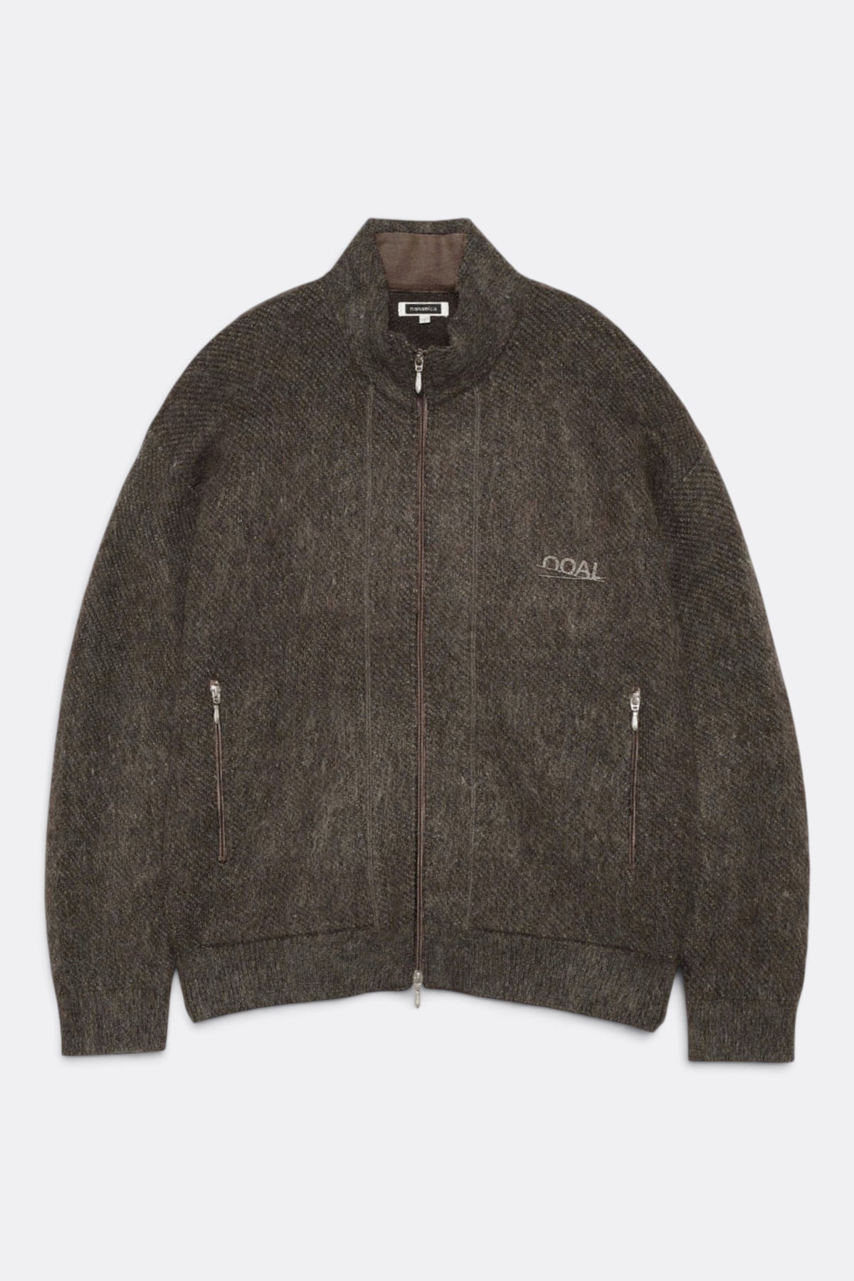 NANAMICA OOAL Zip Up Mohair Jacket Beige | Veste Mohair | Edgar Bdx