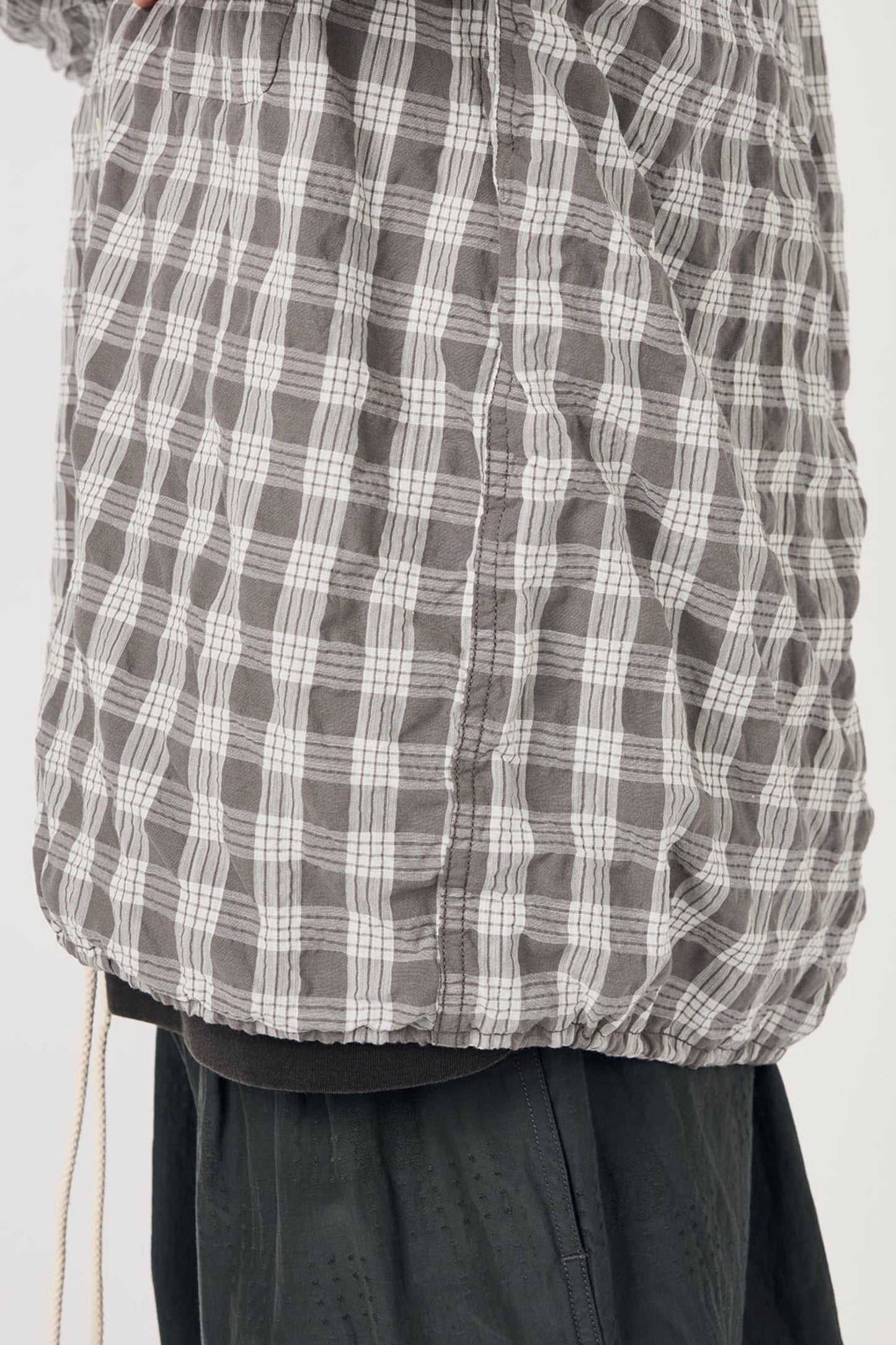 Chemise Nanamica Palaka Check Bleu Marine - Coton Bio Oversize