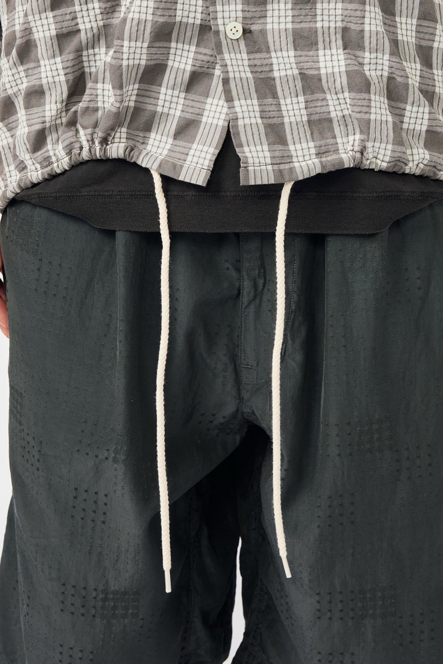 Chemise Nanamica Palaka Check Bleu Marine - Coton Bio Oversize