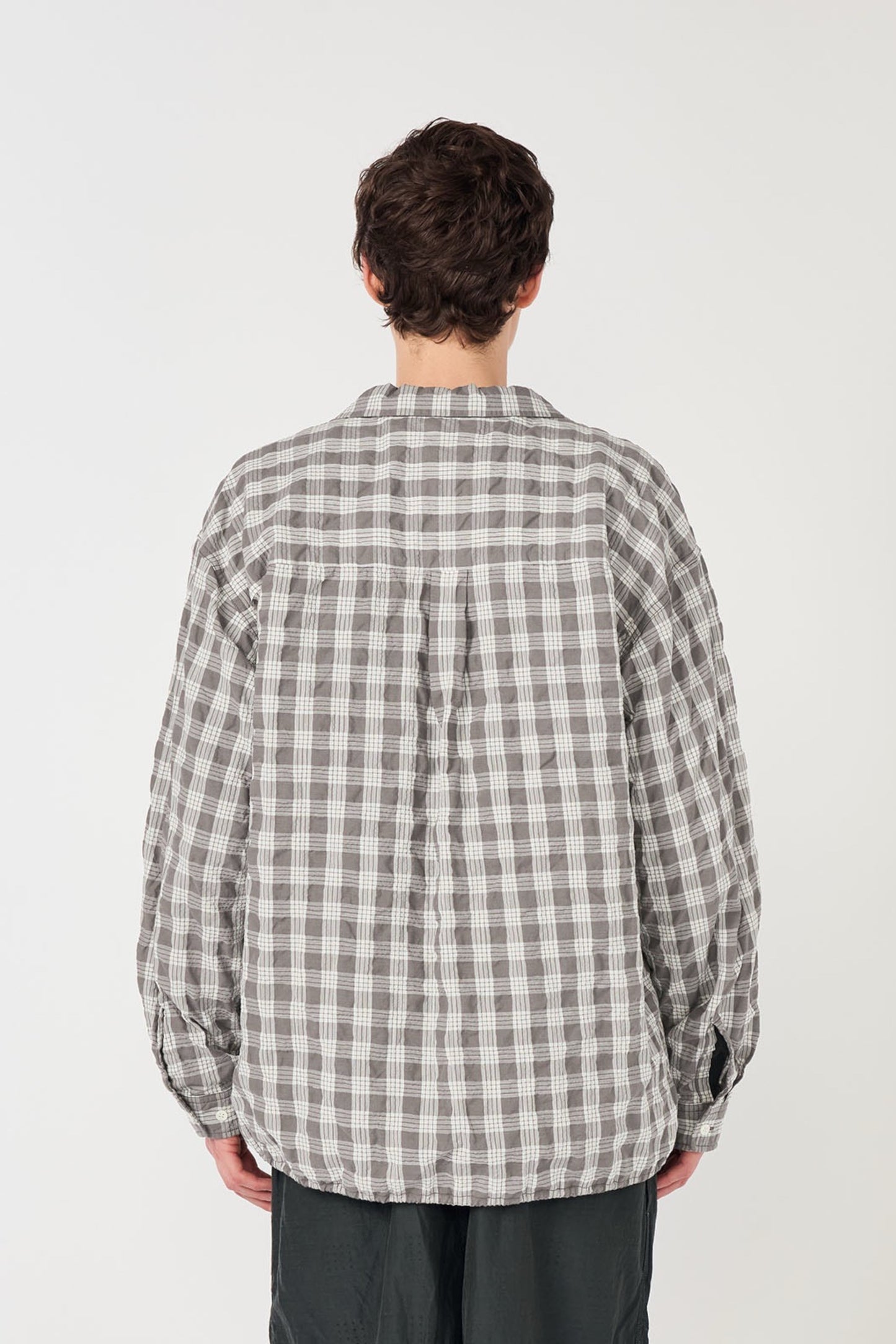 Chemise Nanamica Palaka Check Bleu Marine - Coton Bio Oversize