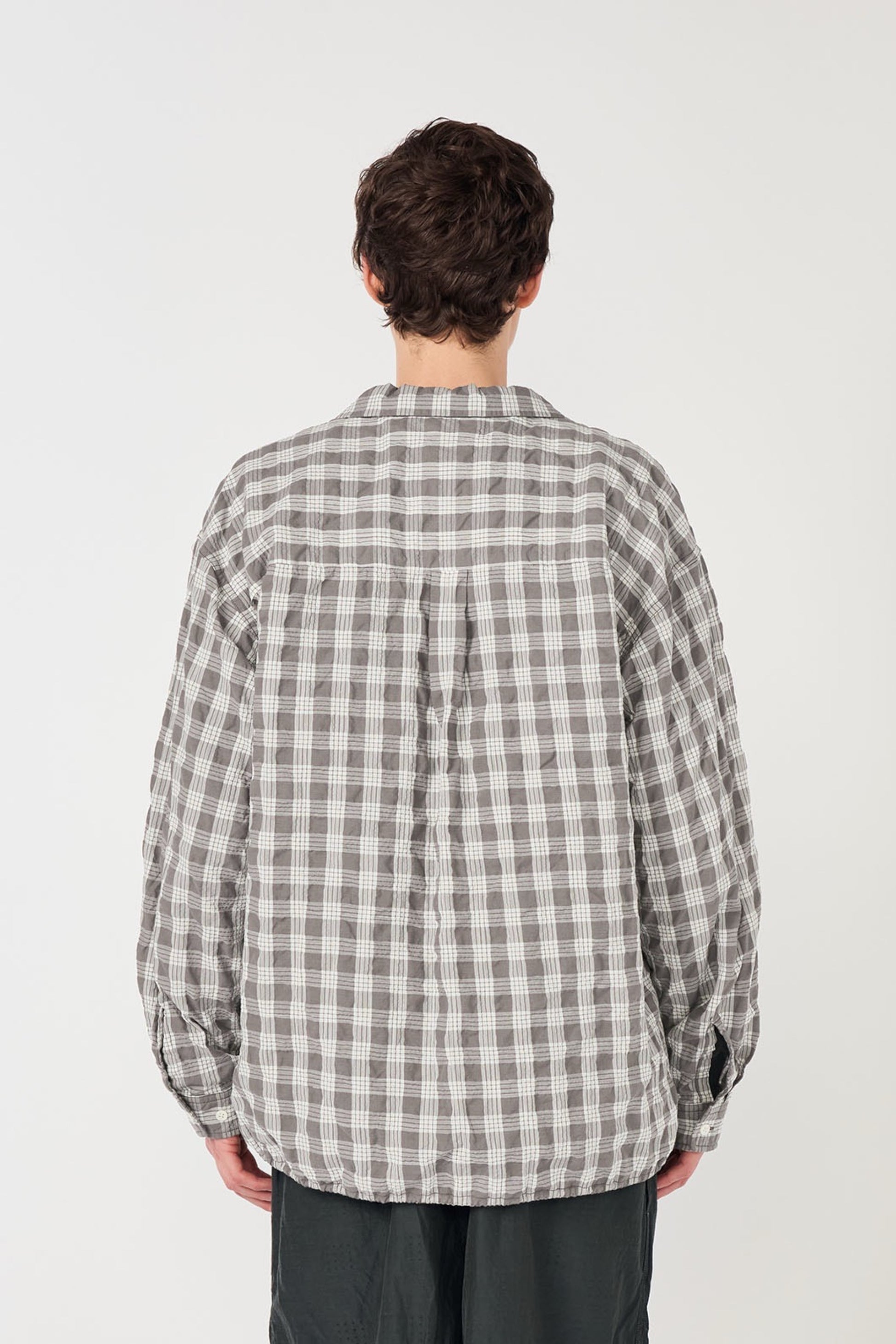 Chemise Nanamica Palaka Check Bleu Marine - Coton Bio Oversize