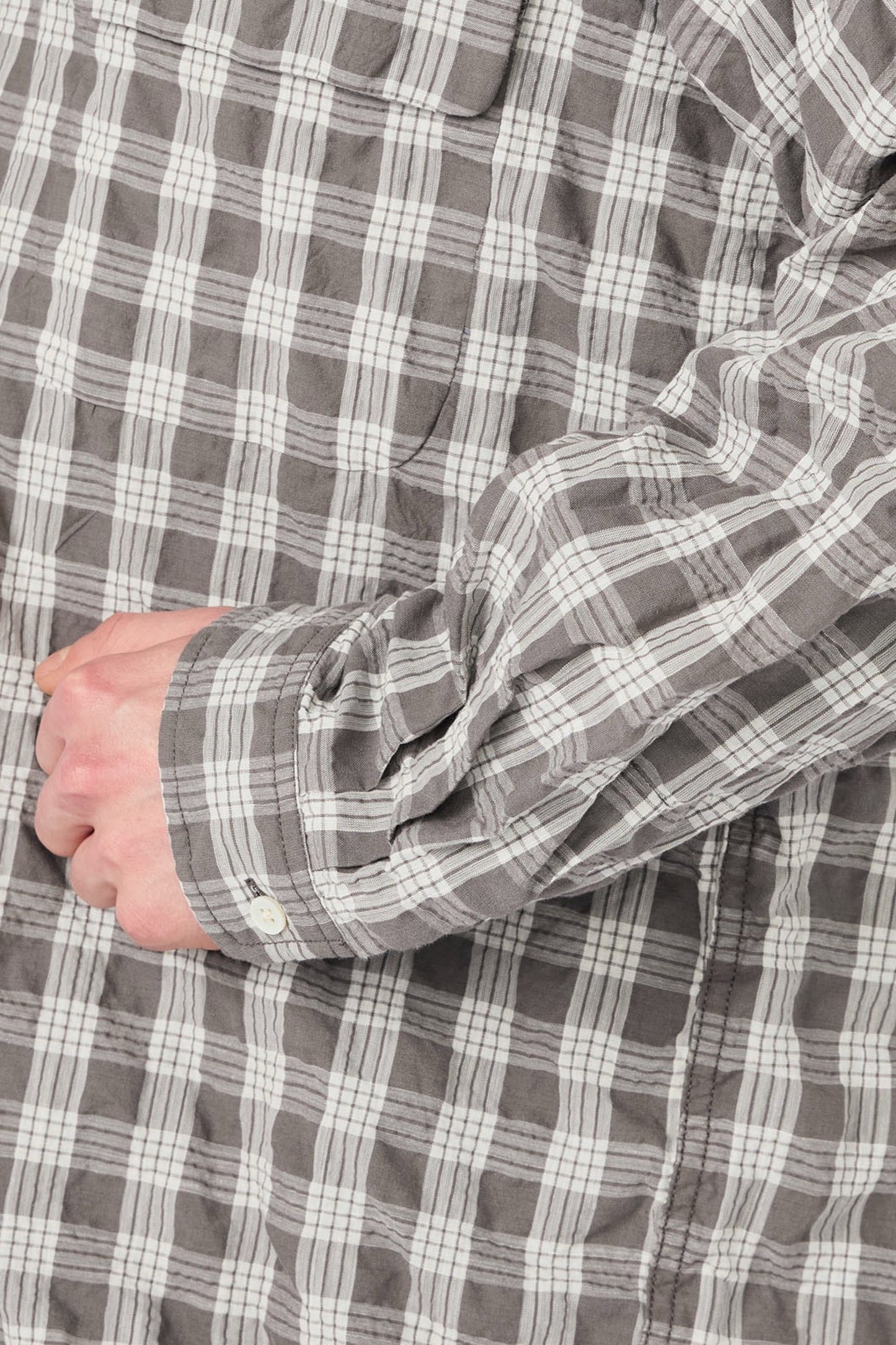 Chemise Nanamica Palaka Check Bleu Marine - Coton Bio Oversize