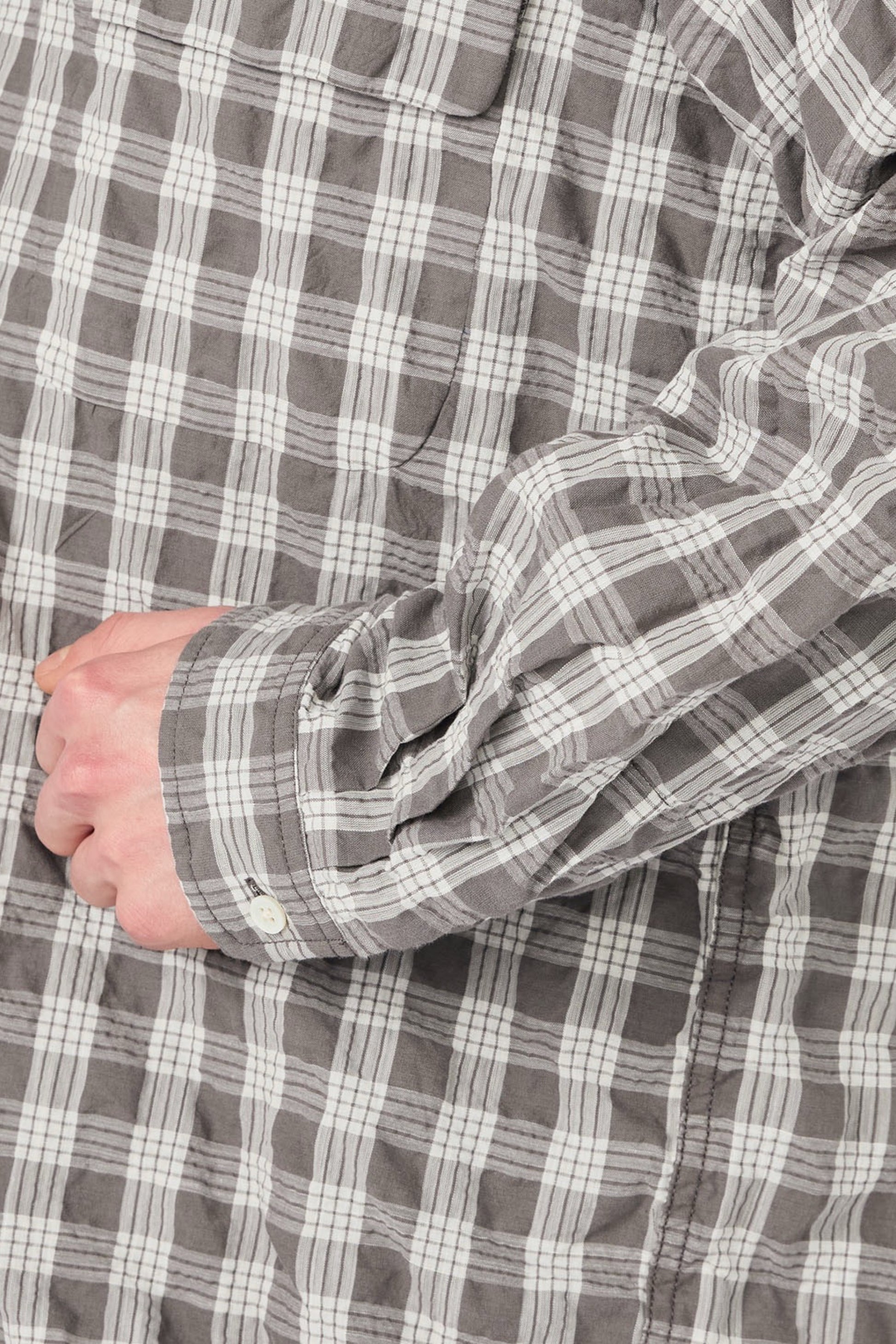 Chemise Nanamica Palaka Check Bleu Marine - Coton Bio Oversize