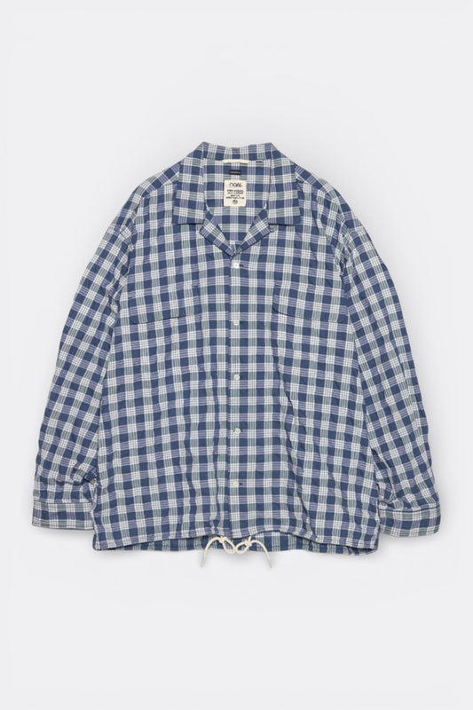 Chemise Nanamica Palaka Check Bleu Marine - Coton Bio Oversize