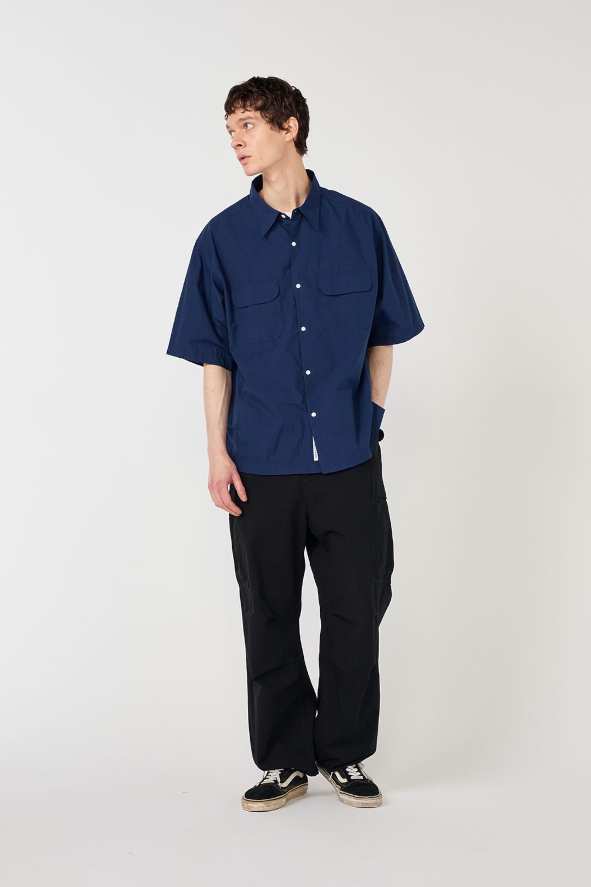 Chemise Nanamica Natural - Regular Collar S/S - Coton Polyester Japon