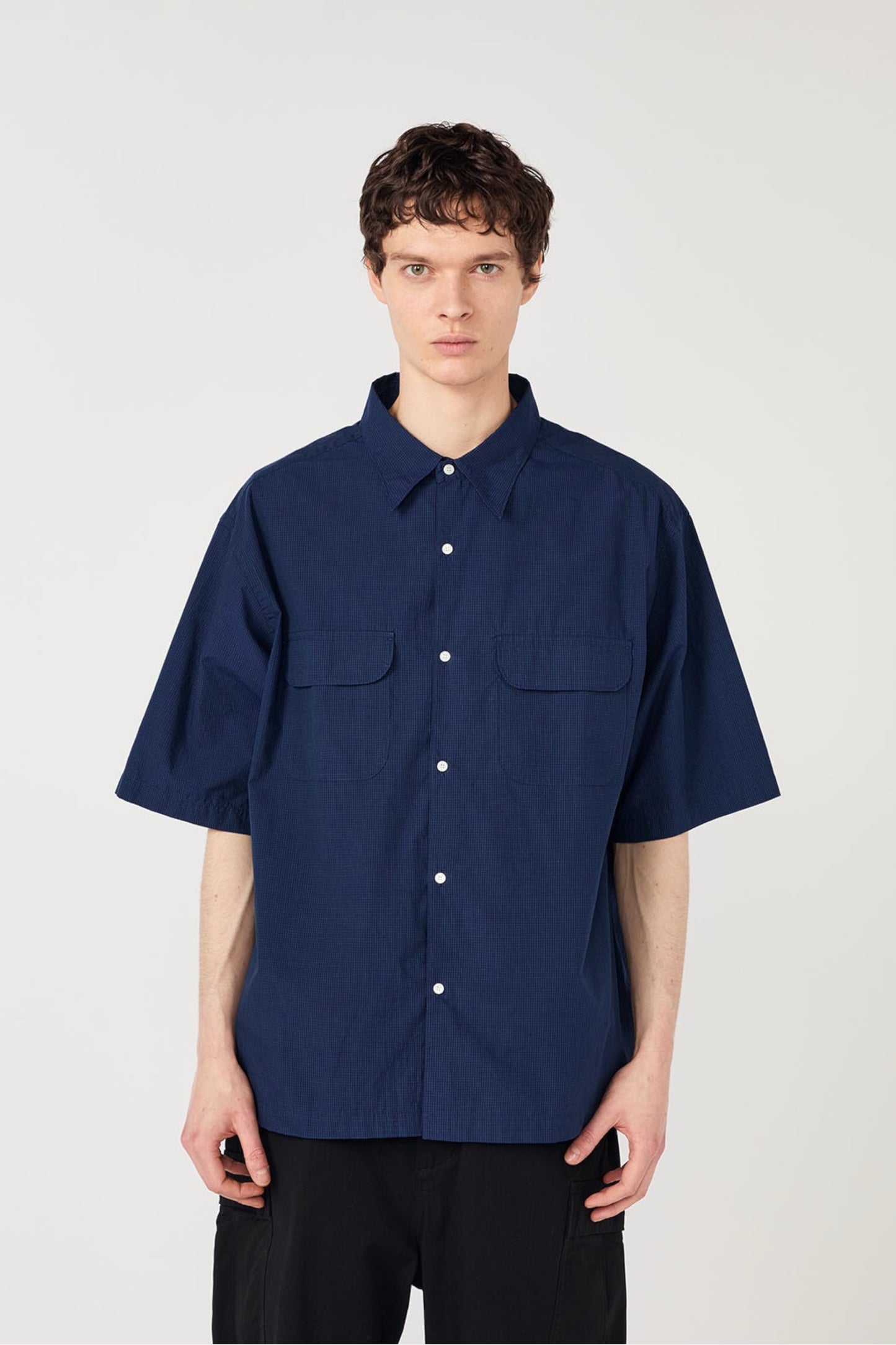 Chemise Nanamica Natural - Regular Collar S/S - Coton Polyester Japon