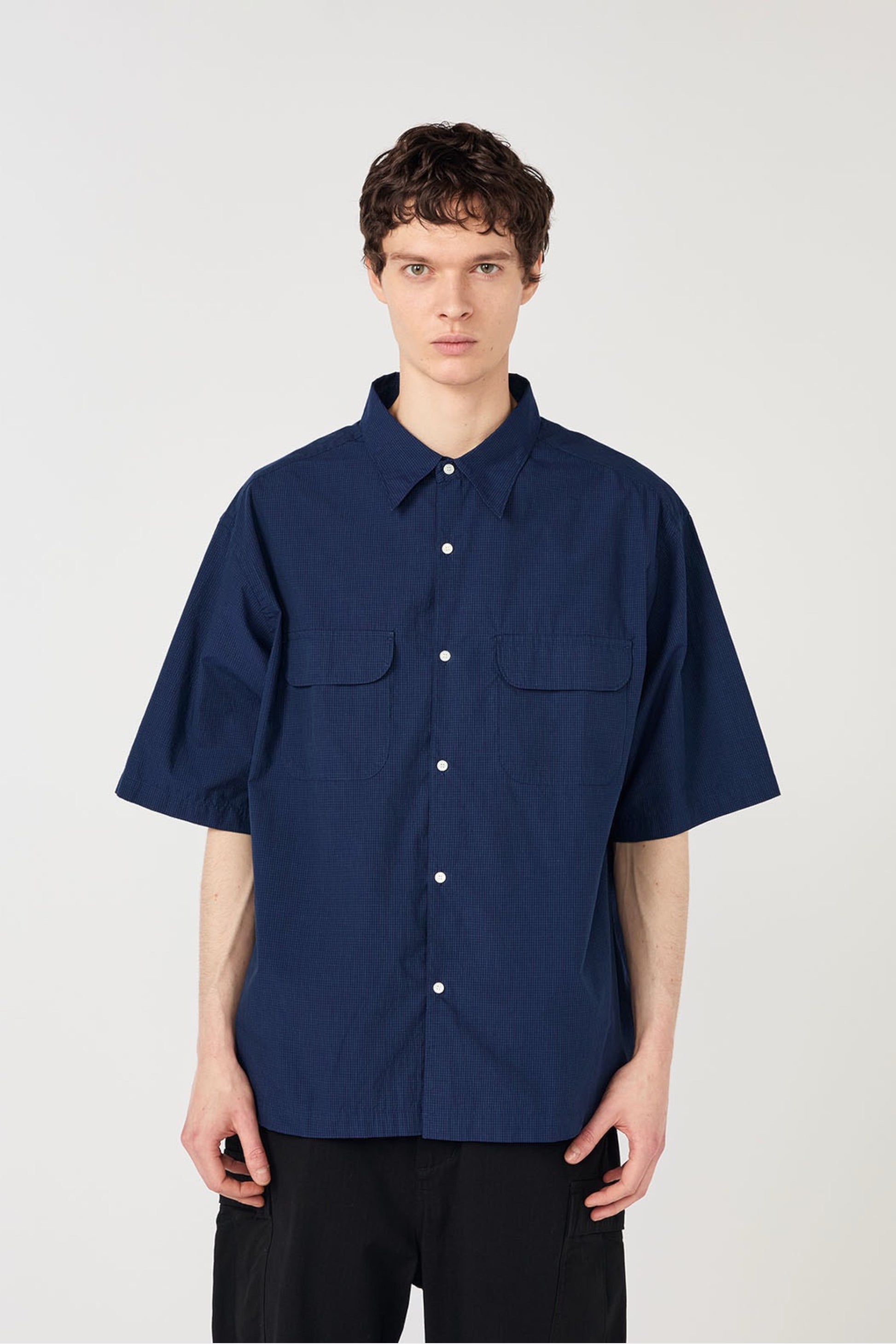 Chemise Nanamica Natural - Regular Collar S/S - Coton Polyester Japon