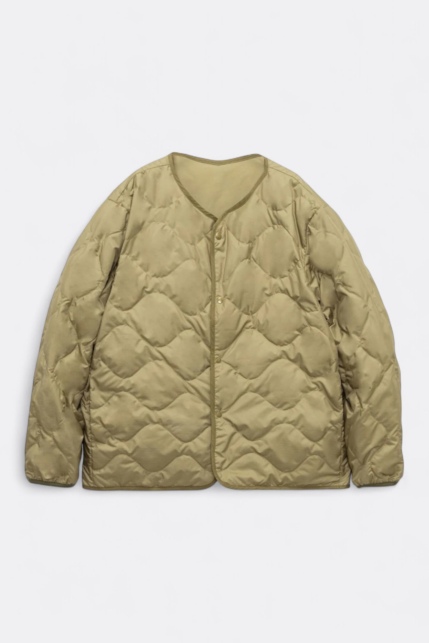 Nanamica - Reversible Down Cardigan (Khaki Beige)